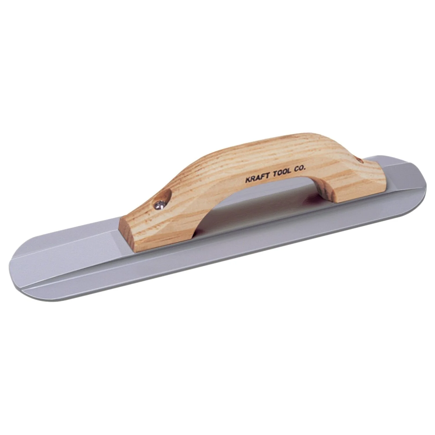 Kraft Tool CF074 18" x 3-1/4" Round End Magnesium Hand Float with High Lift Wood Handle