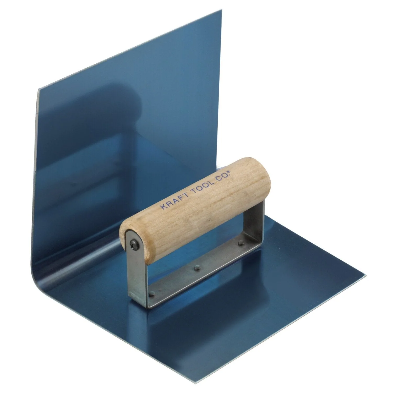 Kraft Tool CF9060 6" x 6" 1/4"R 6"Lip Blue Steel Hand Cove Tool with Wood Handle