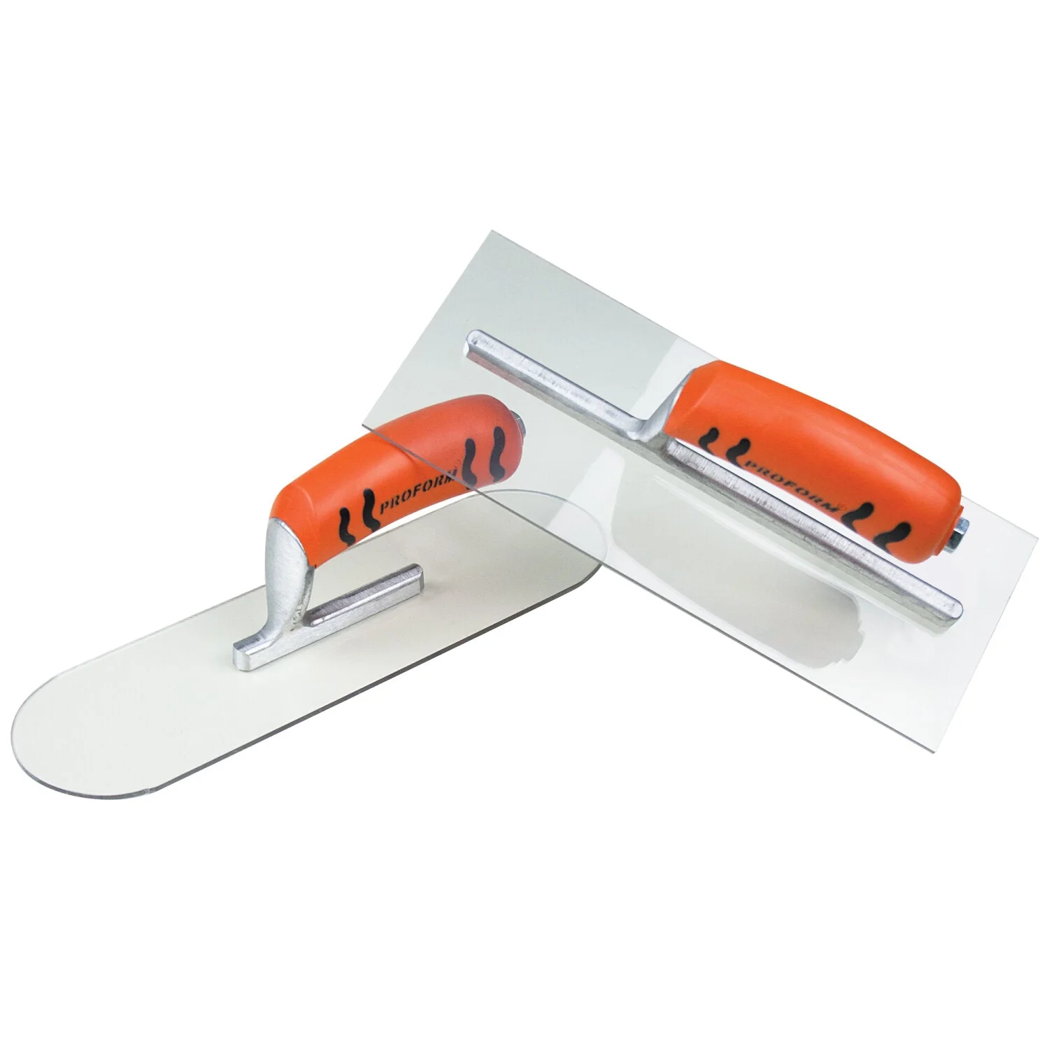 Kraft Tool PL610PF 10" x 3" Round End Plexi-Plastic Trowel with ProForm Handle - Image 2