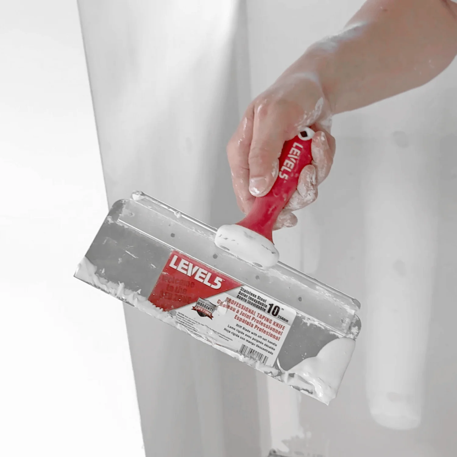 Level5 5-381 8" Stainless Steel 0.5mm Flex Blade Offset Taping Knife - Image 3
