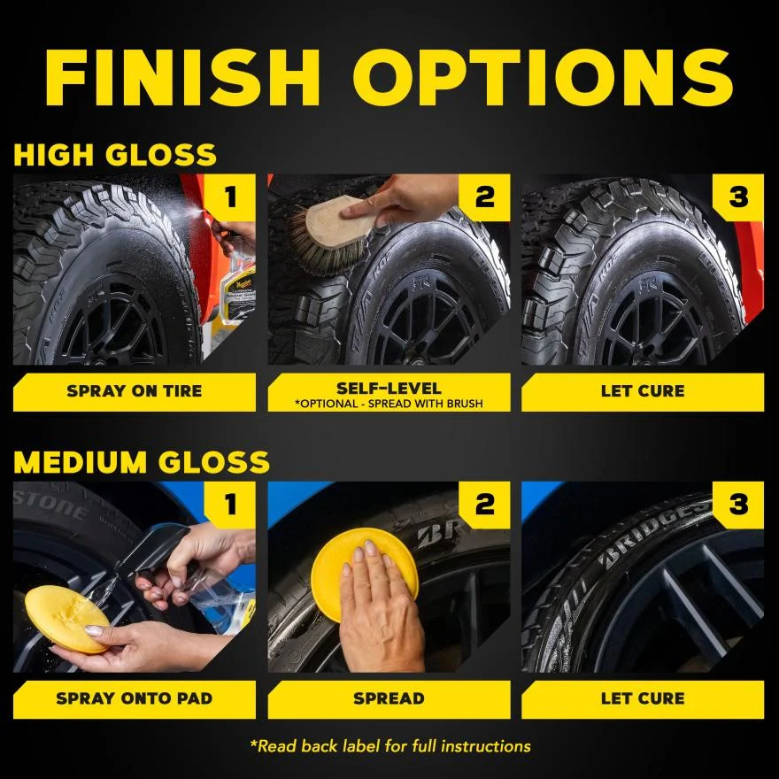 Meguiar's G250816 Ultimate Insane Shine Tire Spray - Premium Tire Dressing with a Lasting High Gloss - Image 6