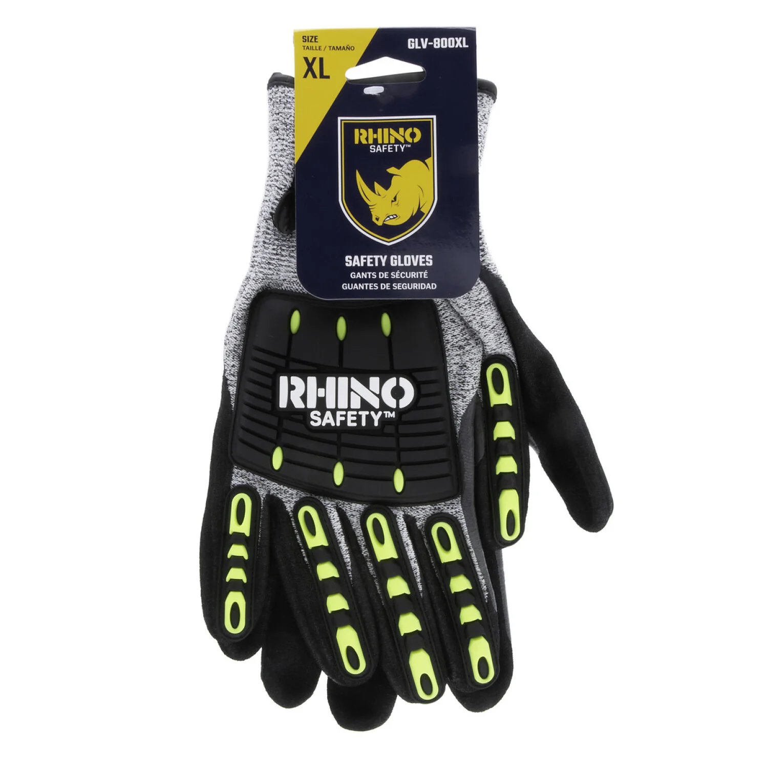 NSI GLV-800XL White/Black Nylon A4 Cut-Resistant Gloves, Nitrile Palm, XL - Image 2