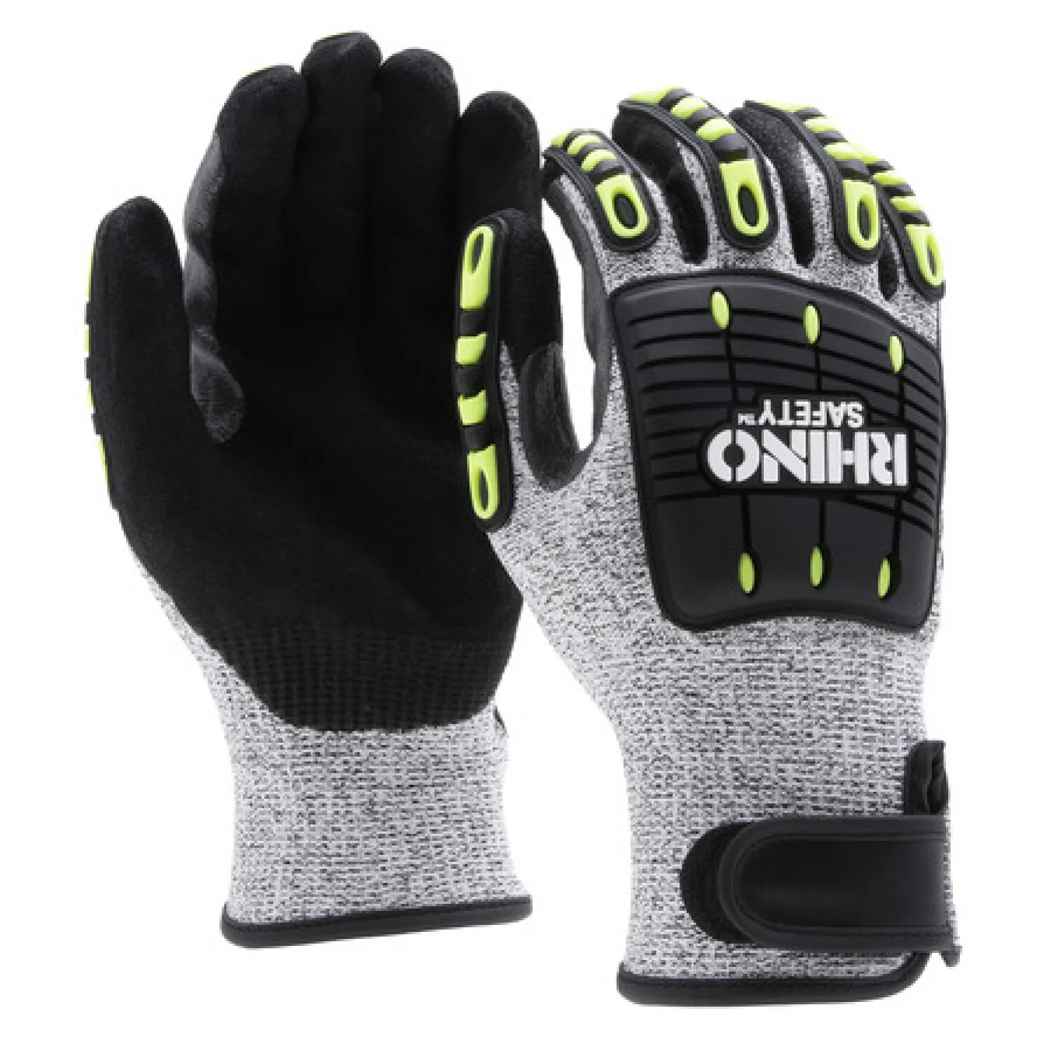NSI GLV-800XL White/Black Nylon A4 Cut-Resistant Gloves, Nitrile Palm, XL - Image 4
