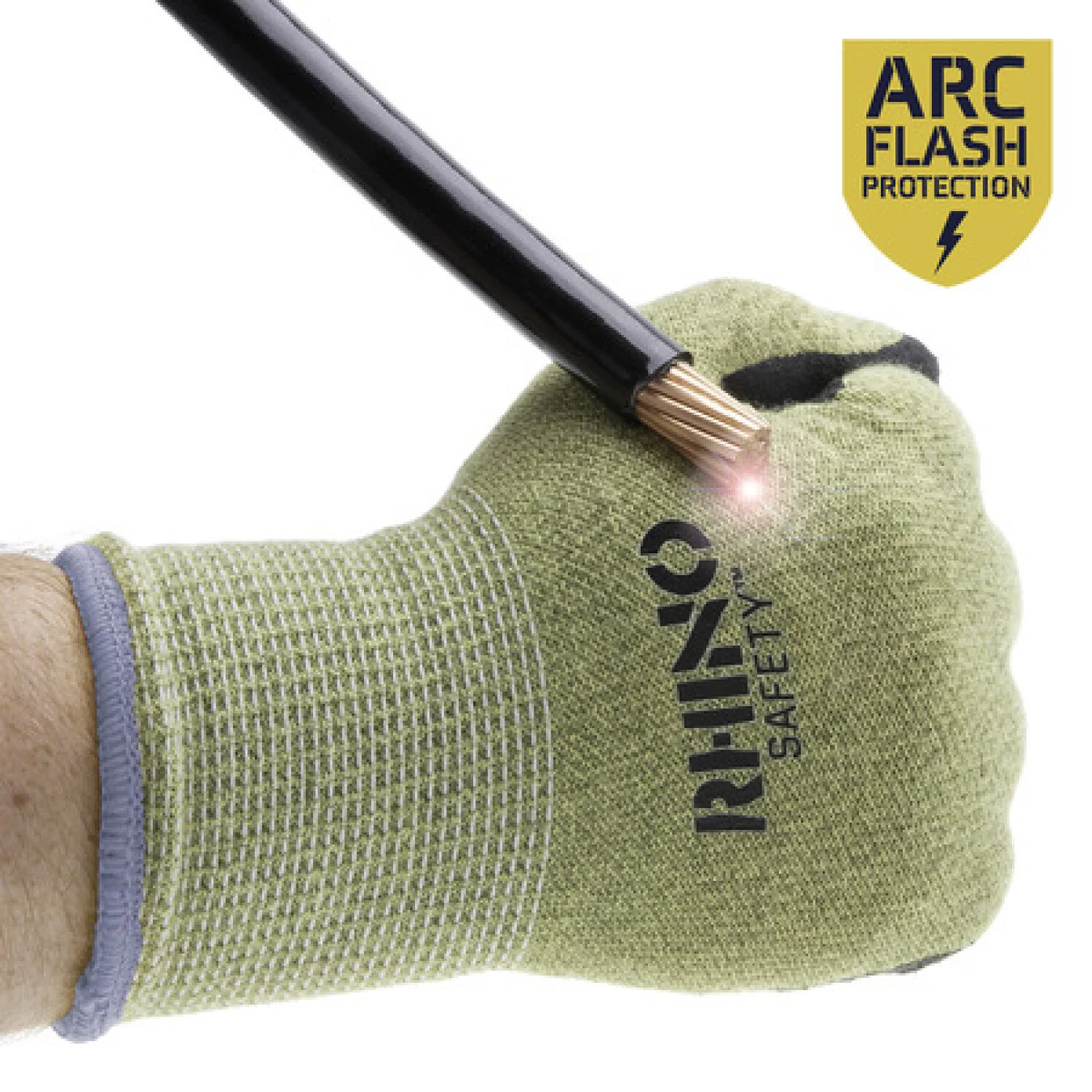 NSI GLV-900L Green Aramid Fiber Steel Arc Protection Gloves, Large - Image 5