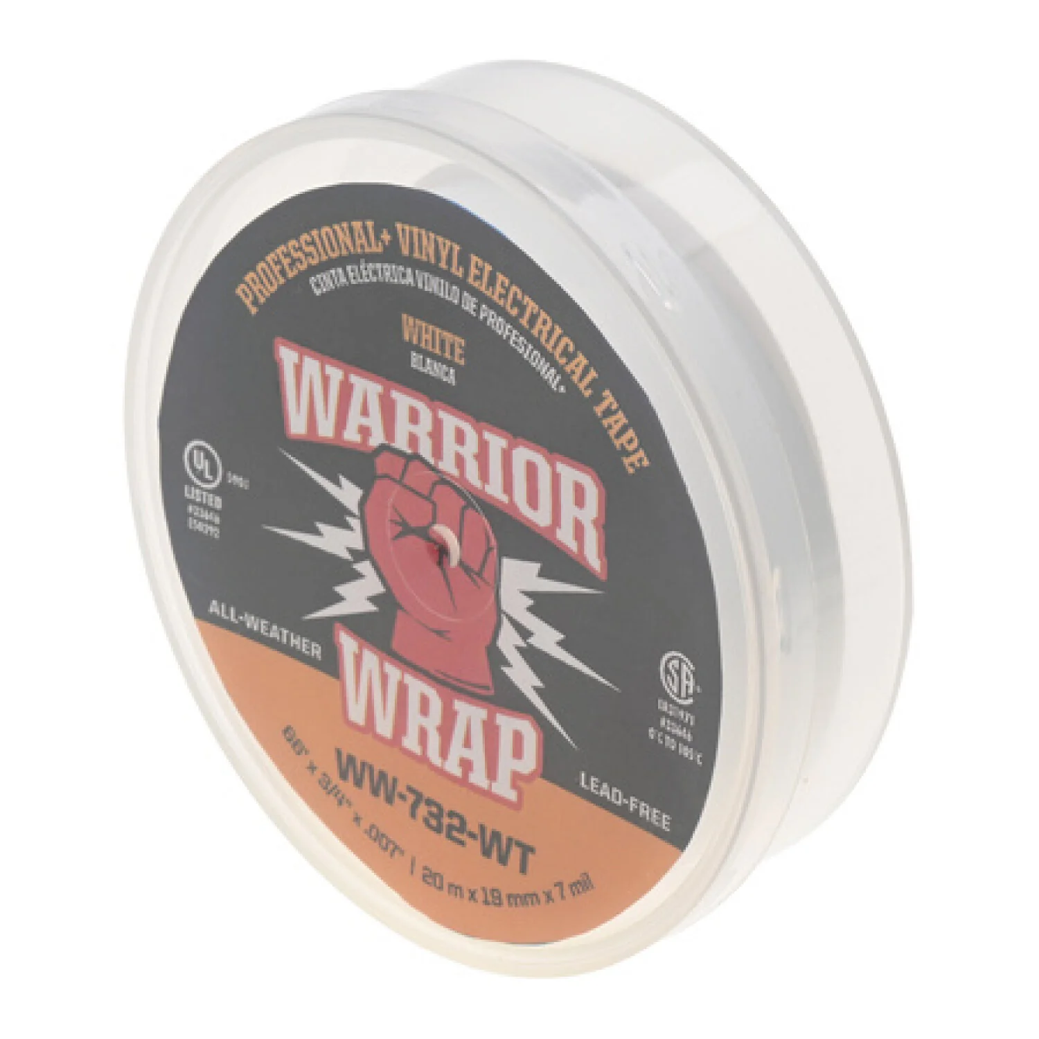 NSI WW-732-WT Professional Plus White Vinyl Electrical Tape, 7mil, 66ft Long - Image 5