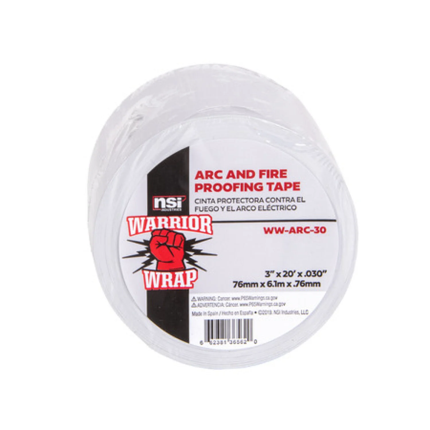 NSI WW-ARC-30 Gray Fire-Retardant Arc Proofing Tape, 30mil, 3in Wide, 20ft Long - Image 3