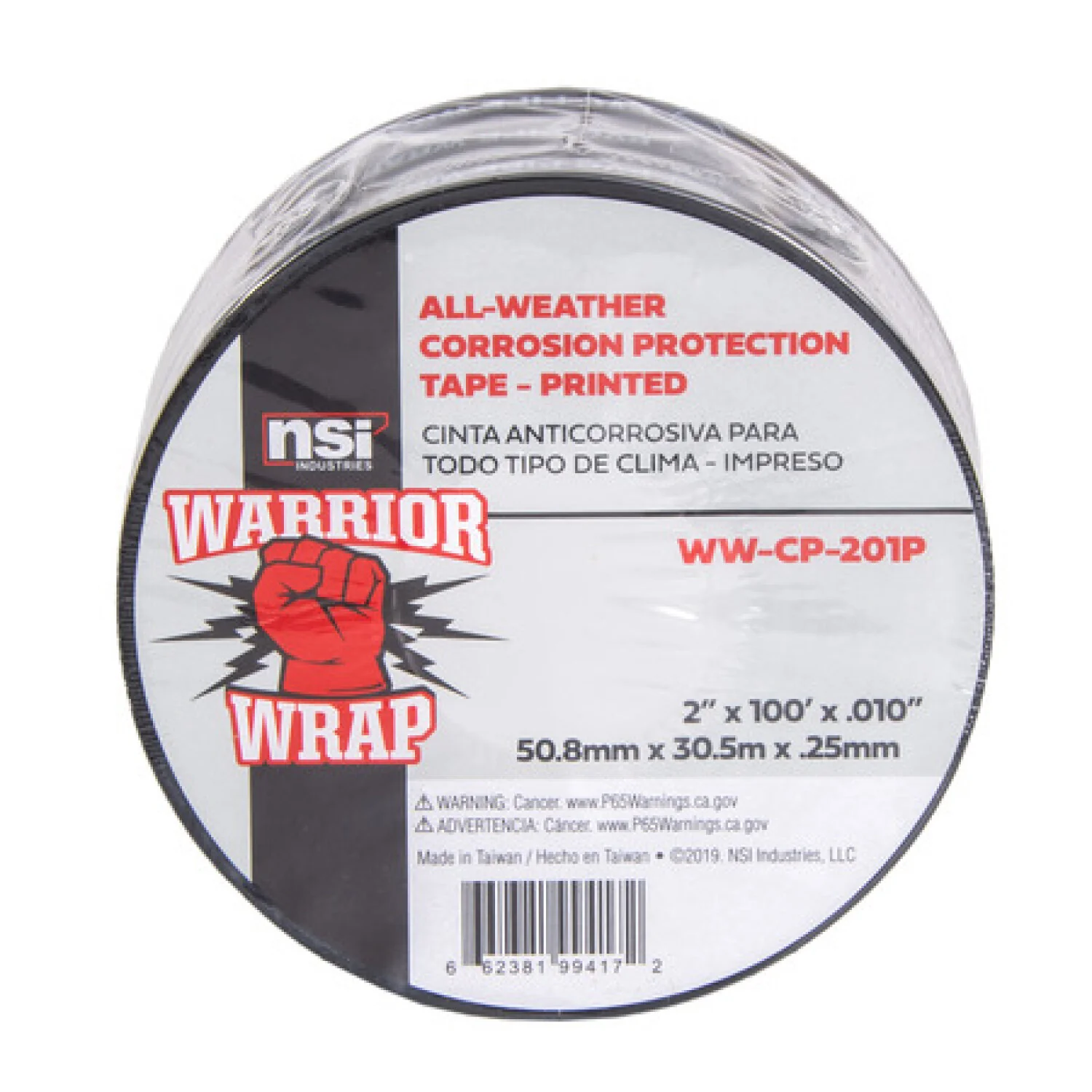 NSI WW-CP-201P Black All-Weather Corrosion Protection Tape, Printed, 100ft Long - Image 6