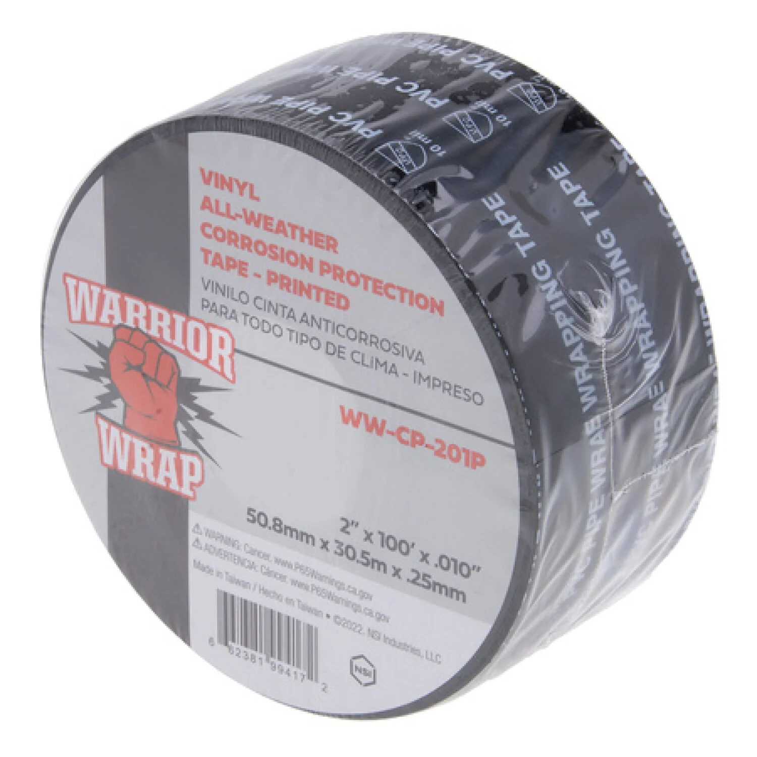 NSI WW-CP-201P Black All-Weather Corrosion Protection Tape, Printed, 100ft Long - Image 7