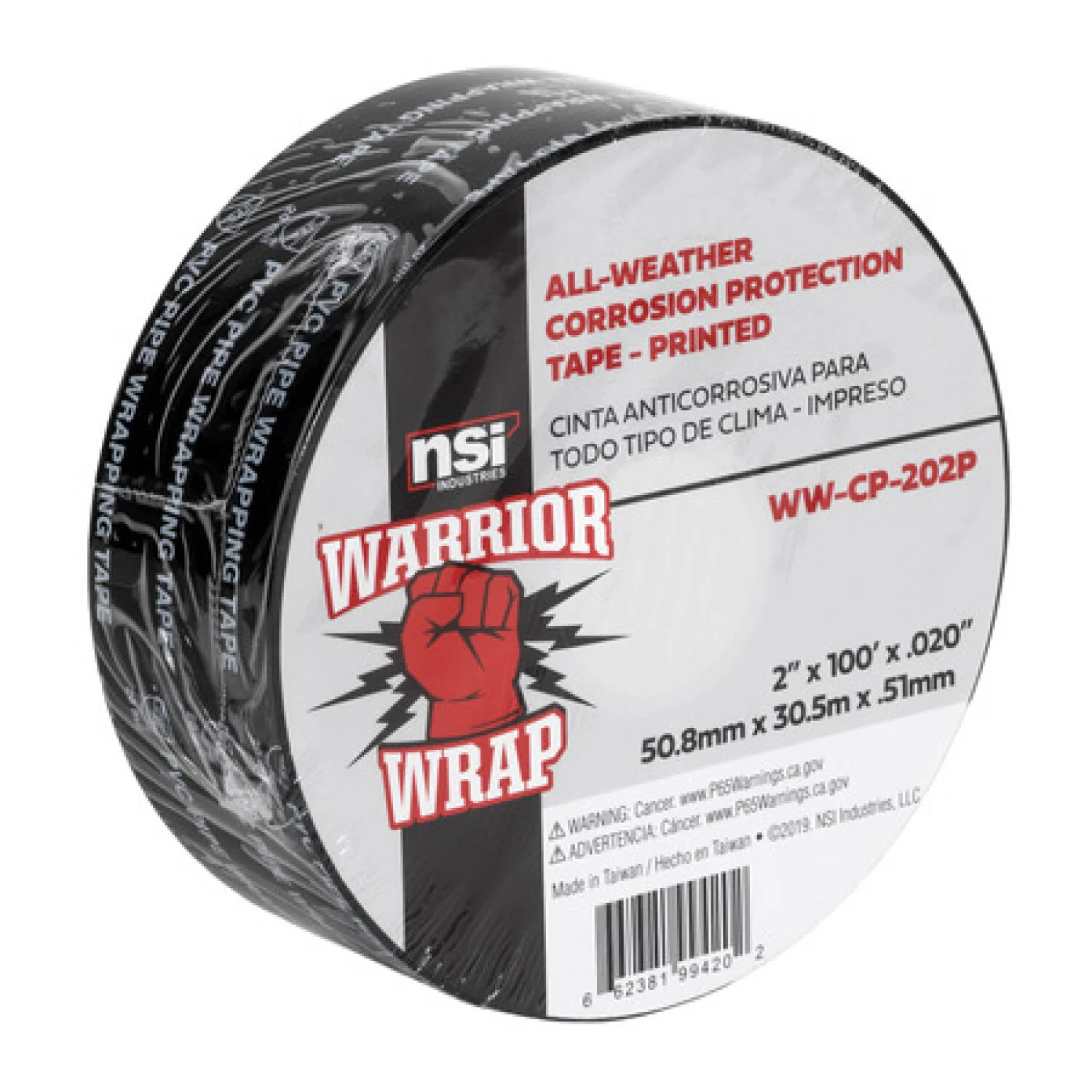 NSI WW-CP-202P Black All-Weather Corrosion Protection Tape, Printed, 100ft Long - Image 6