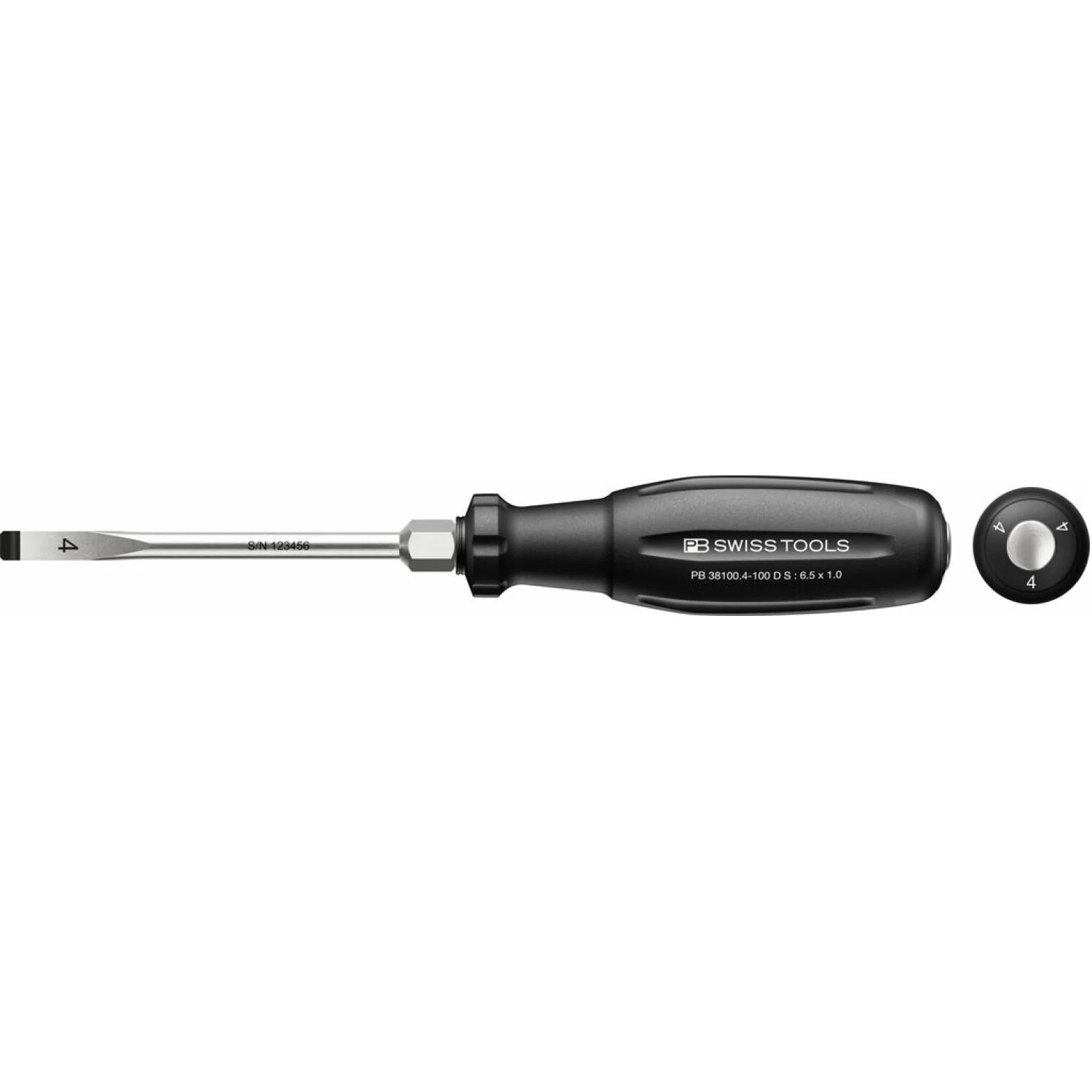 PB Swiss PB 38100.4-100 D S SwissGrip Evo slotted screwdriver 6.5 x 1.0