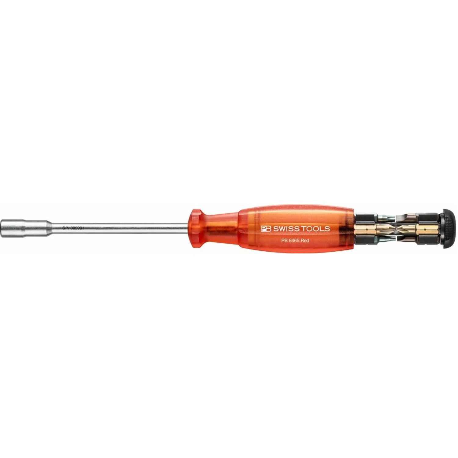 PB Swiss PB 6465.Red CBB Bit Holding Screwdriver with Magazine, Slotted, Phillips, TORX®, 9 Pcs - Image 2