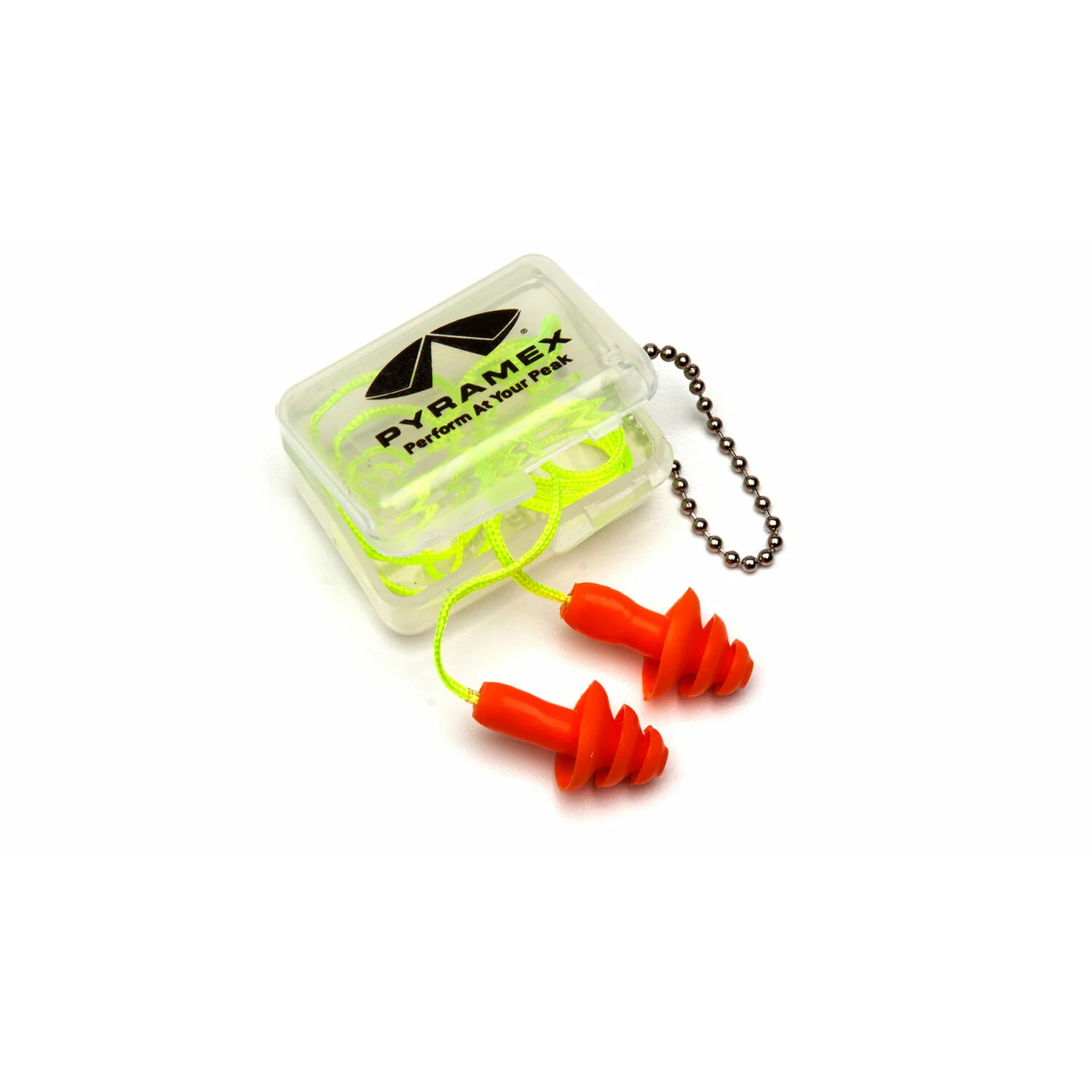 Pyramex RP3001PC Yellow corded Reusable Orange Earplug - NRR24dB - Individual Plastic Case-Pack Of 30 - Image 3