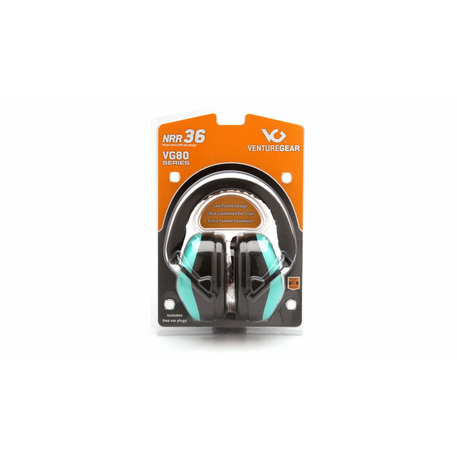 Pyramex VGPM8063C Teal - NRR 26 db Low Profile Hearing Protector - VG Clamshell - Image 2