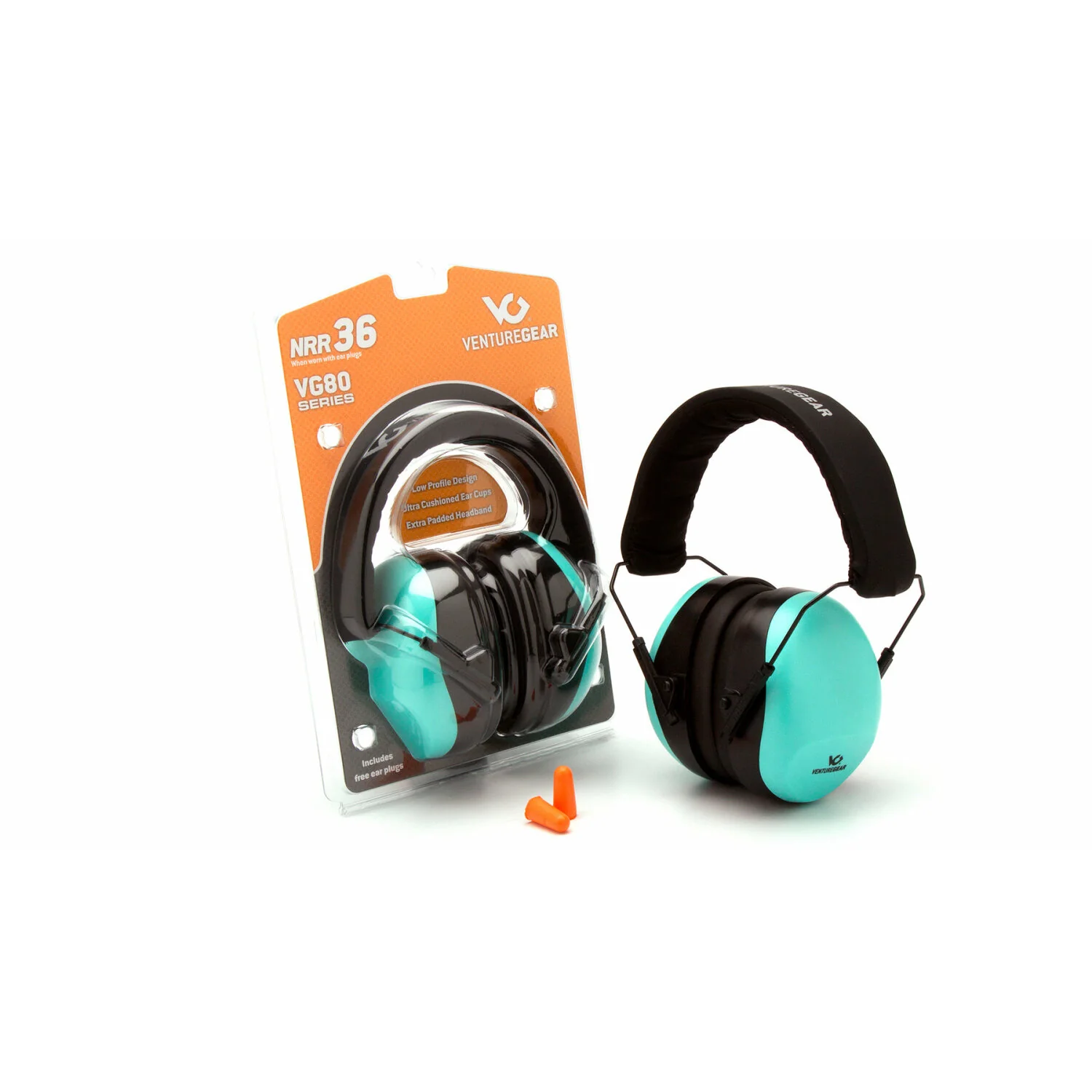 Pyramex VGPM8063C Teal - NRR 26 db Low Profile Hearing Protector - VG Clamshell - Image 3