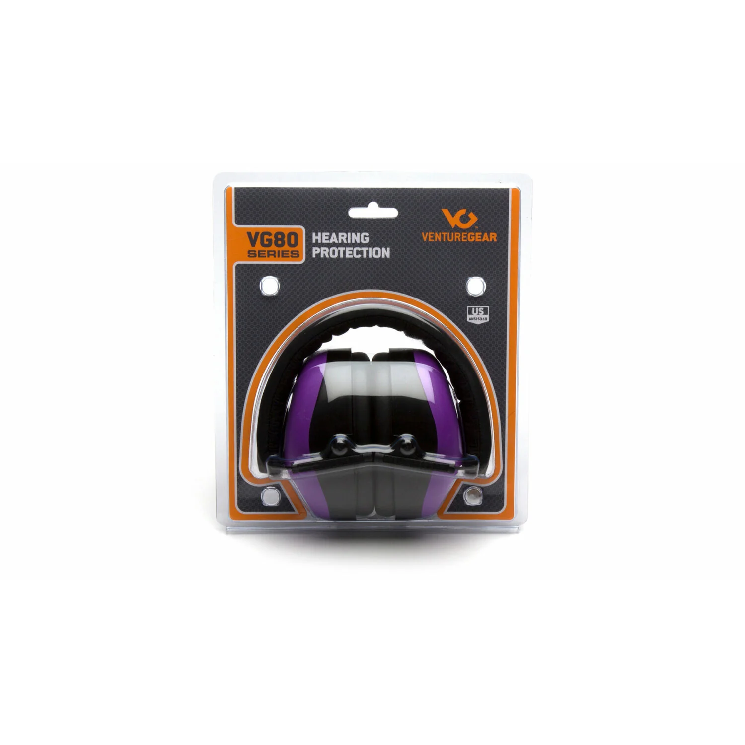 Pyramex VGPM8065C Purple Earmuff – Clamshell NRR 26 dB Low Profile Hearing Protector - Image 2
