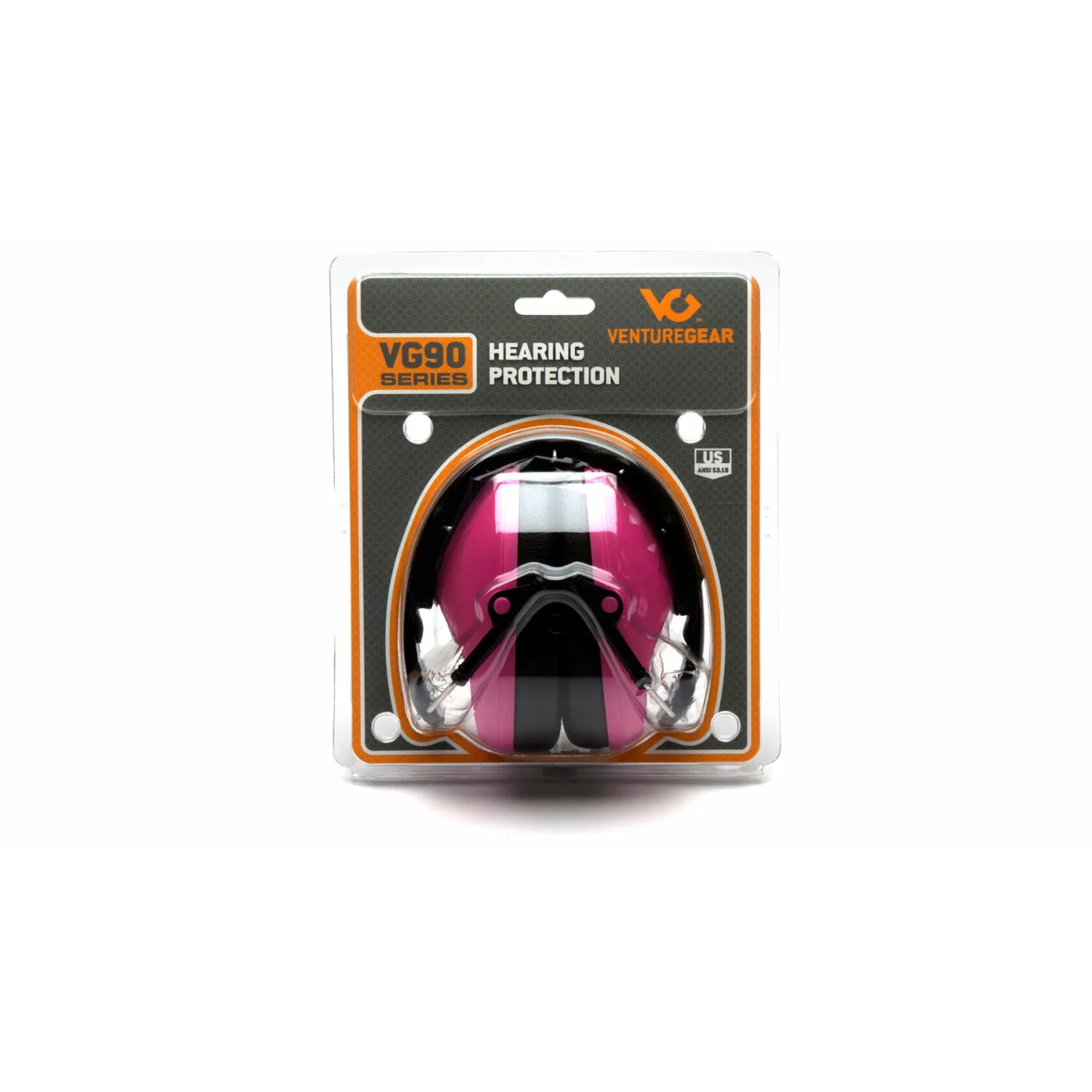 Pyramex VGPM9010PC Pink Earmuff NRR 24 db Low Profile Hearing Protector VG Clamshell - Image 2