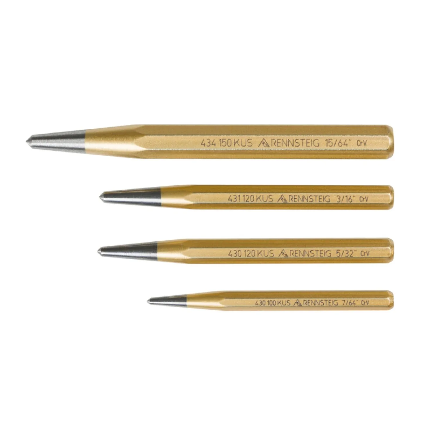 Rennsteig 9R 430 004 4 Pc Center Punch Set - Image 4