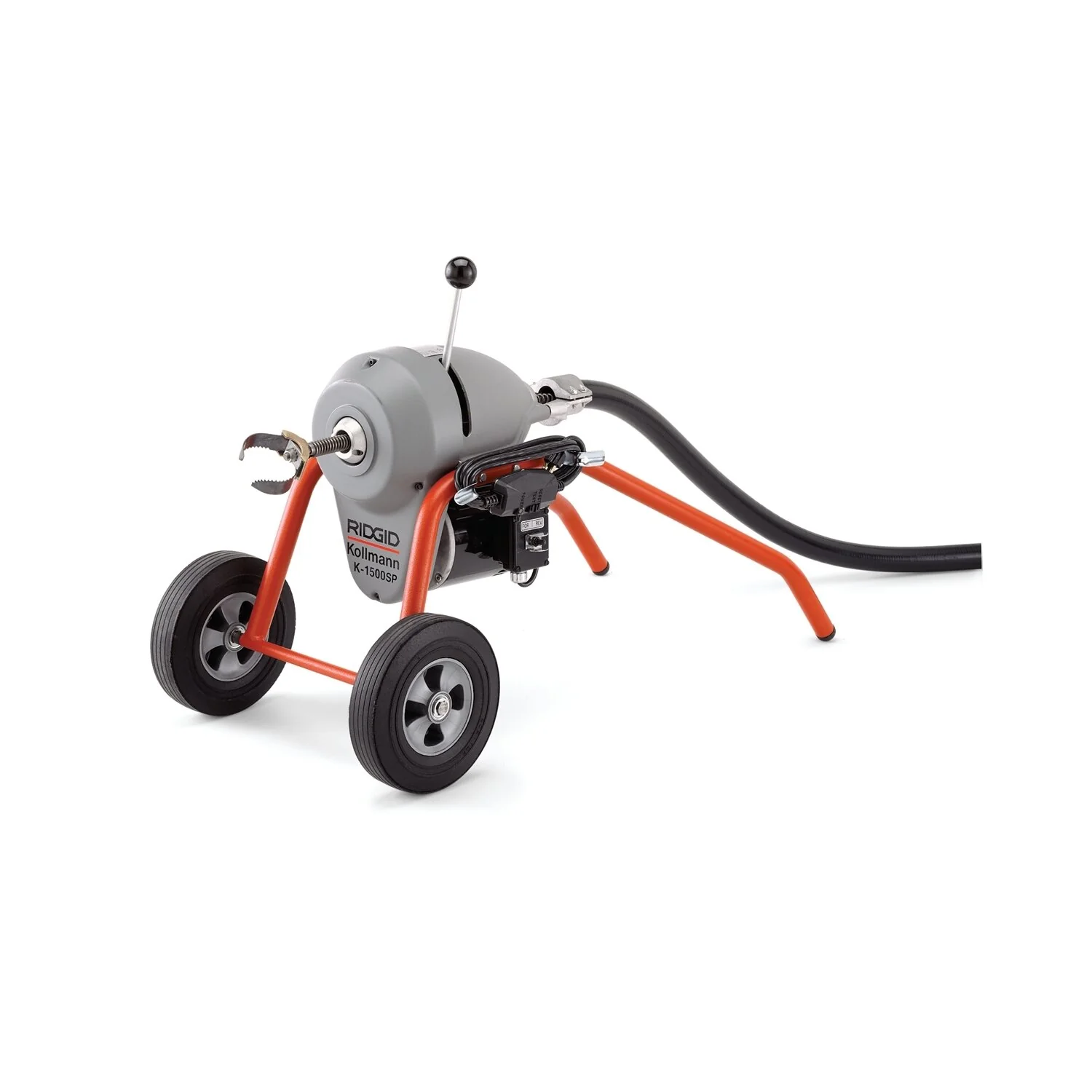 Ridgid 23707 K-1500B Machine with A-1 Mitt, A-12 Pin Key, and Rear Guide Hose, Plus: Seven Sections 11/4" (32 m) (C-14) Cable Total 105' (32 m), Two A-8 Cable Carriers - Image 2