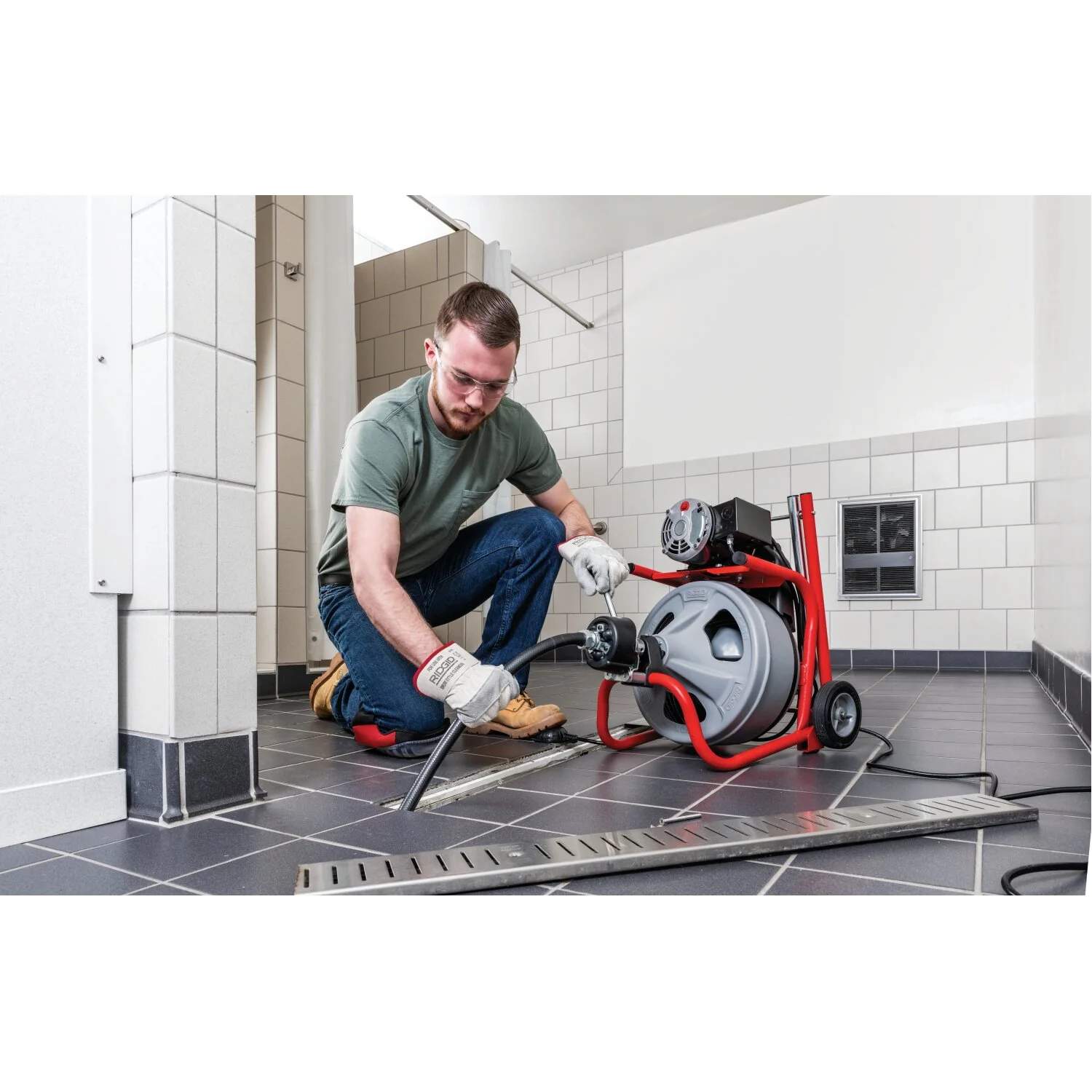 Ridgid 27033 K-400 Machine with RIDGID Drain Cleaning Gloves – C-45 IW 1⁄2" x 75' (12 mm x 23 m) Solid Core (Integral Wound) Cable – T-260 Tool Set - Image 8