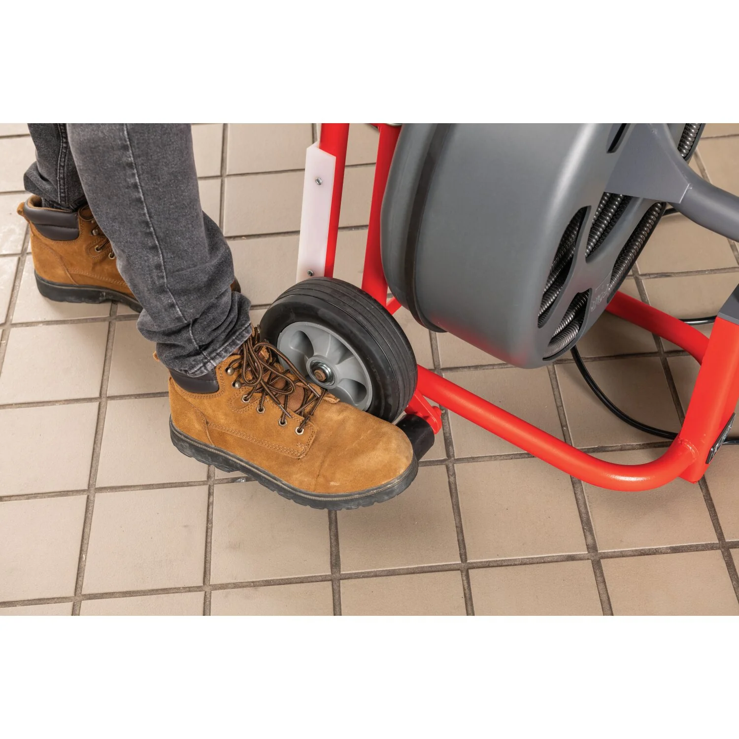 Ridgid 42007 Machine with One Pair of Gloves, w/C-100 AUTOFEED, Standard 3/4" (20 mm) Tool Set, and: C-100, 100' (30.5 mm) x 3/4" (20 mm) Cable - Image 8