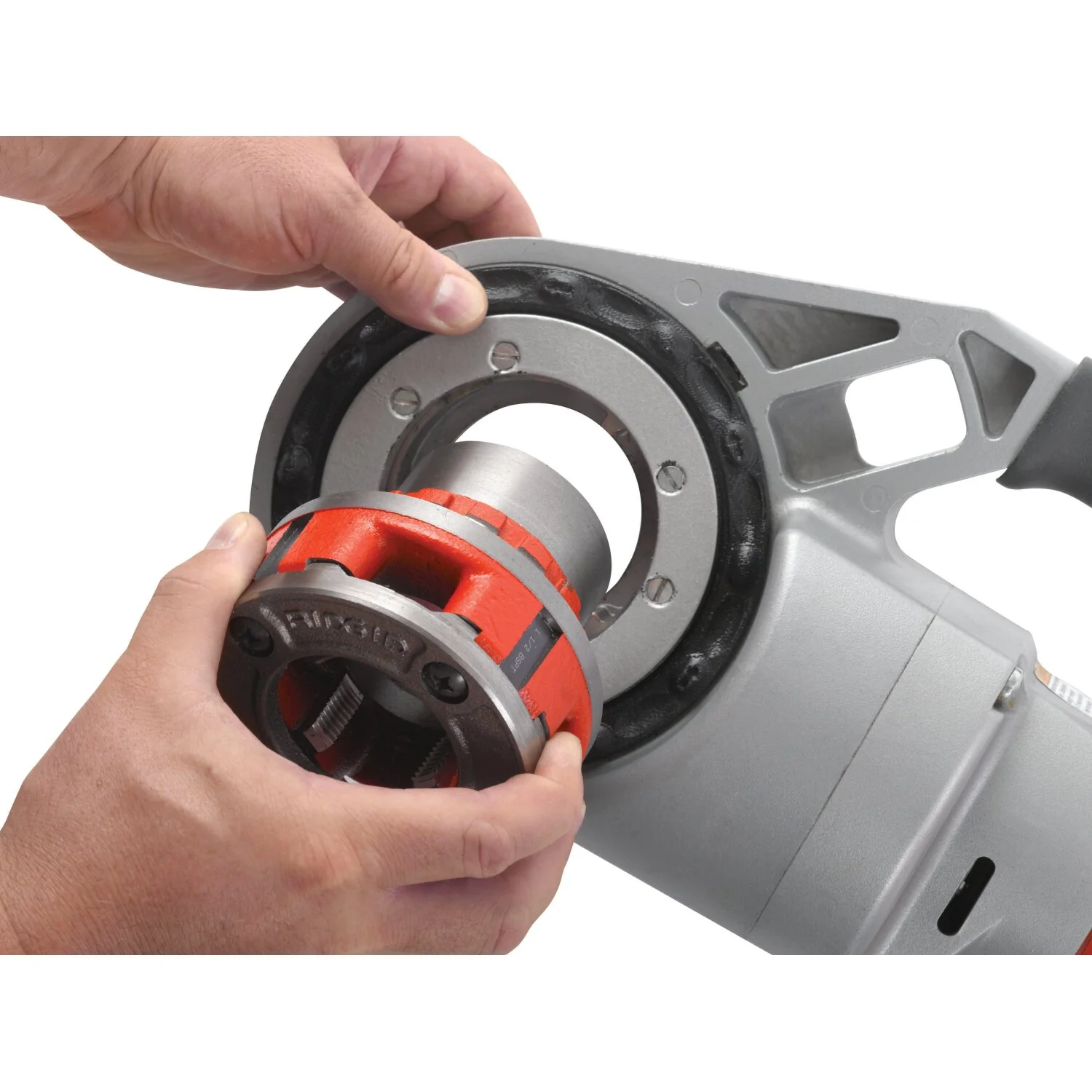 Ridgid 44923 Power Drive 1/2" - 2" NPT Die Heads, Case, & Support Arm - Image 5