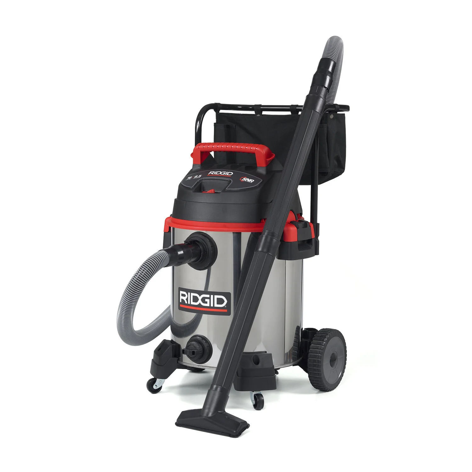 Ridgid 50353 16 Gallon Stainless Steel Wet/Dry Vac with Cart (1610RV) - Image 9