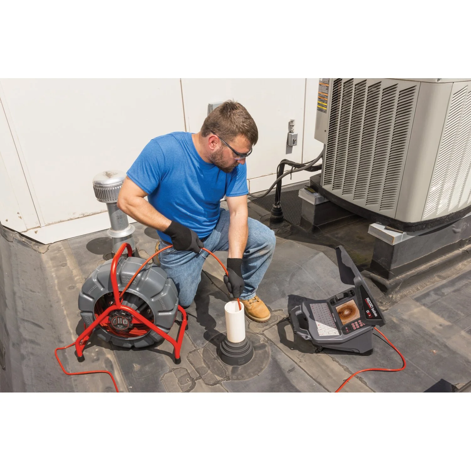 Ridgid 63628 SeeSnake Mini, 200’ (61m) with self-leveling camera head, powered with TruSense - Image 7