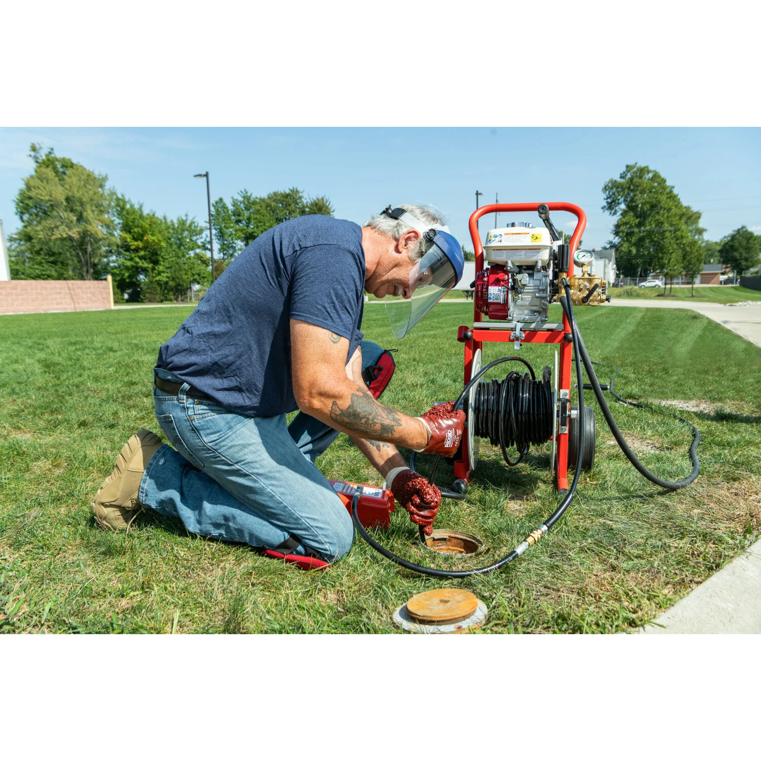 Ridgid 63882 Above With: – H-30 Cart – 110'  x 1⁄4" (33 m x 4.8 mm ) Jet Hose - Image 7