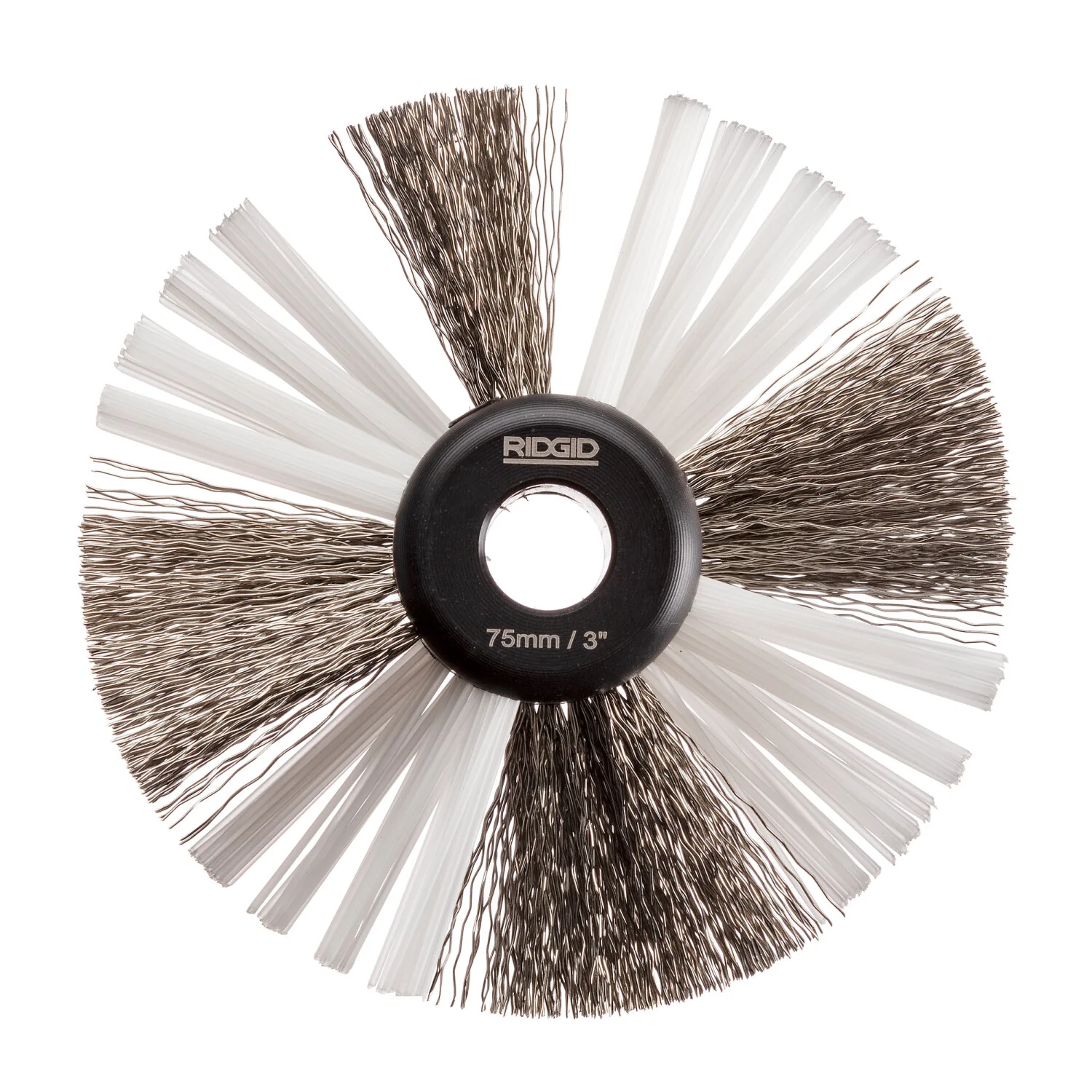 Ridgid 68988 3" (80mm) nylon/steel brush for 3/8" (10mm) cable with nylon and steel strings - Image 3