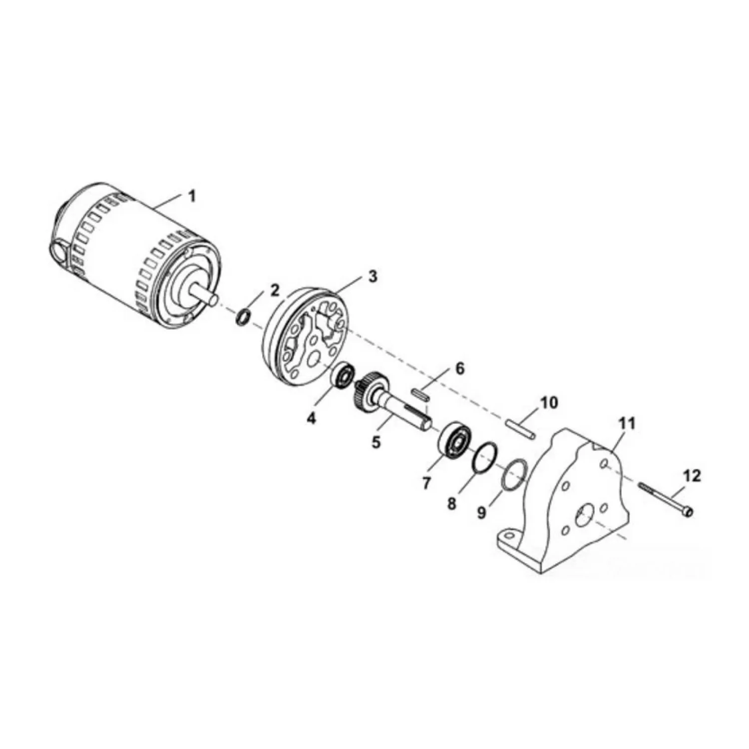 Ridgid 72582 Gearbox Motor, 230V, for use with K-7500 Drum Machine, 230 VAC