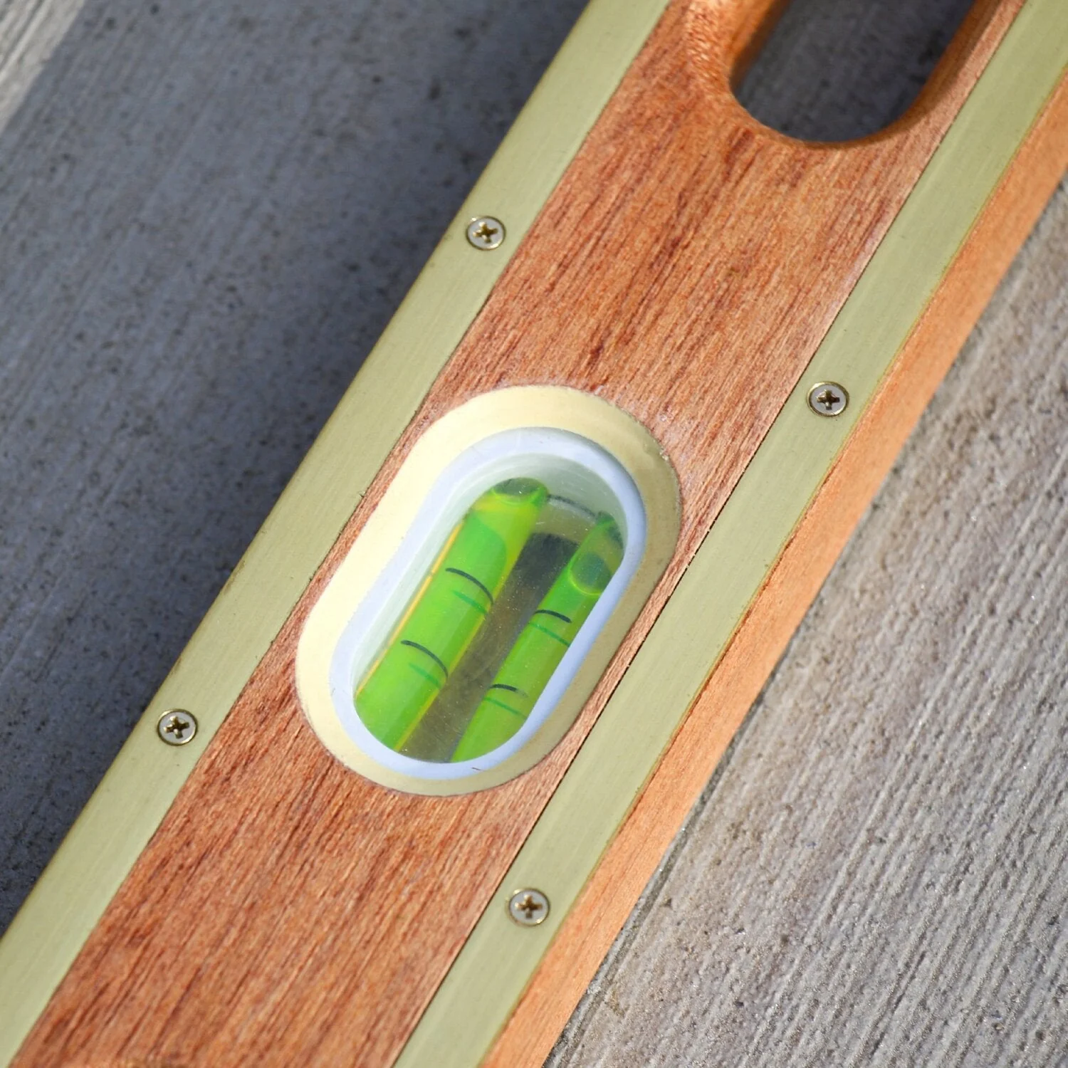 Sands Level & Tool SL22BY48 48” Professional Mahogany Flat Brass Level (6 Vials) - Image 4