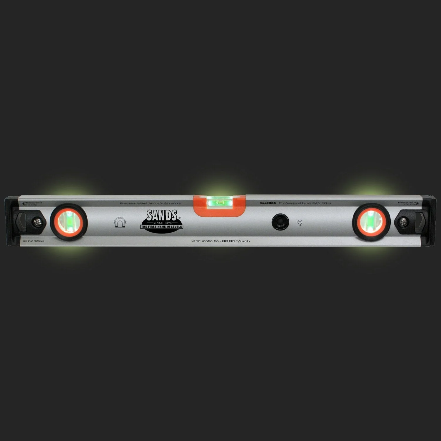 Sands Level & Tool SLLED24 24" Professional Magnetic LED Level - Image 2