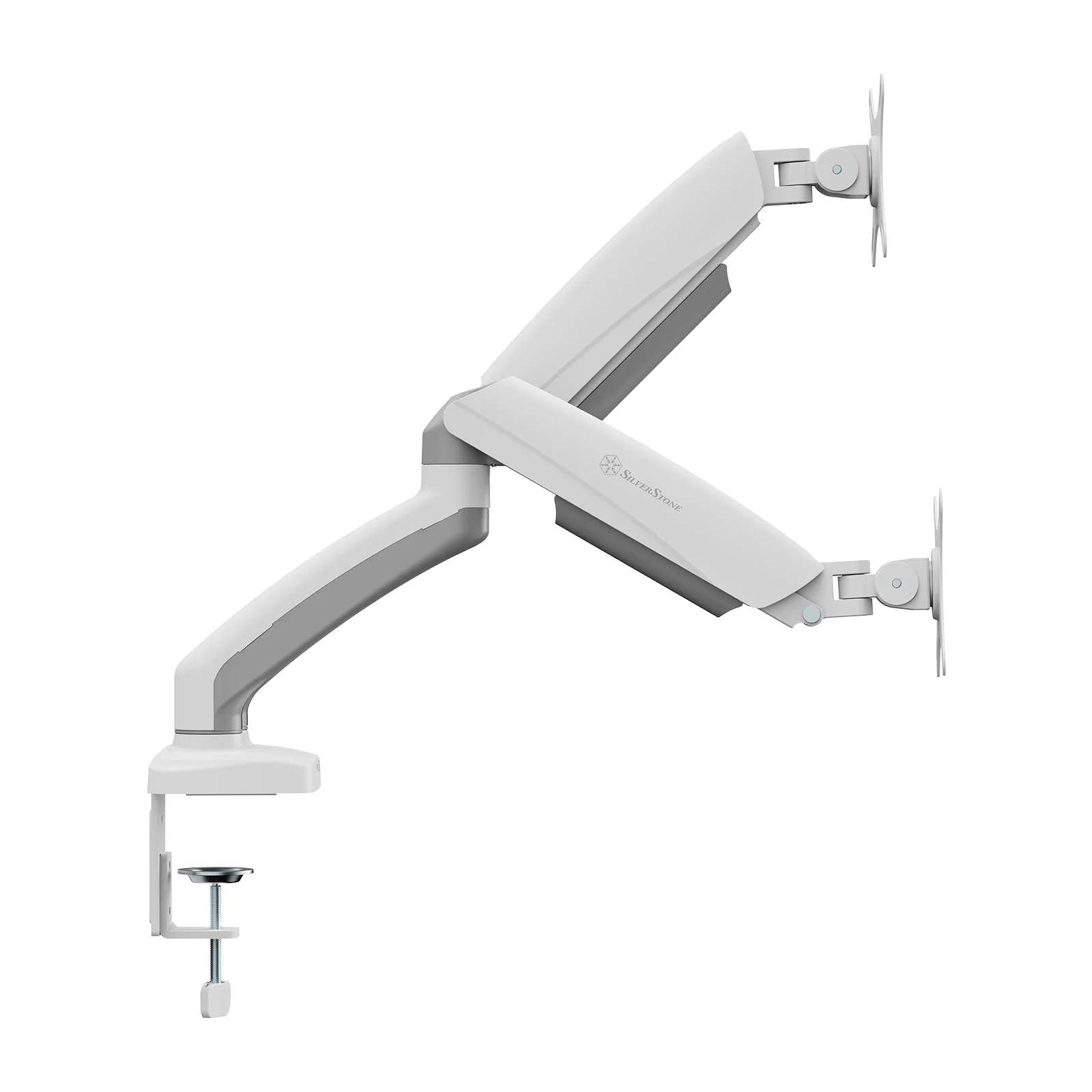 SilverStone ARM26W Dual Monitor Arm with Mechanical Springs and Plastic Armor - Image 3