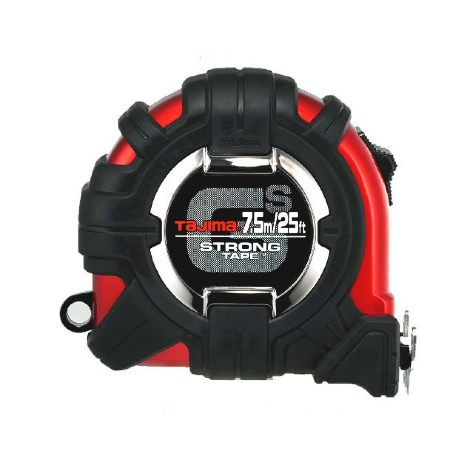Tajima Tools GS-MC25/7.5MBW GS-Lock Horned Magnetic Hook Tape Measure with Compatible Clip, 25 ft / 7.5 m x 1 in