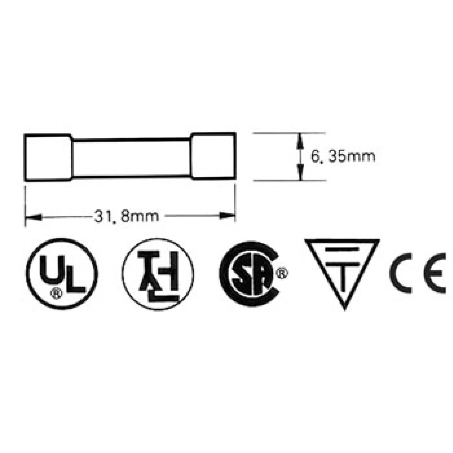 Velleman 6FF3.15N  6.35 X 32mm 3.15a Fast Acting Fuse - Image 2