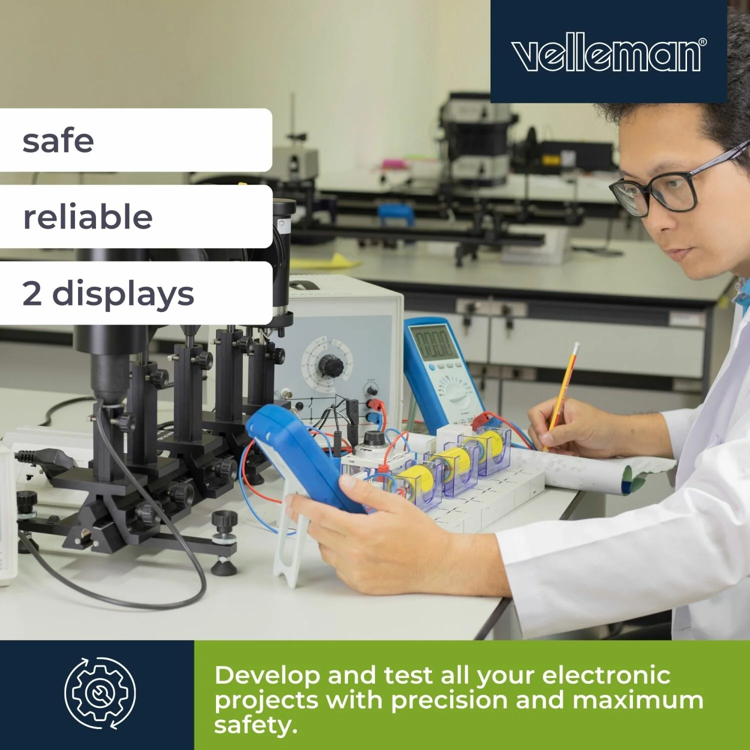 Velleman LABPS3005N Dc Lab Power Supply 0-30 Vdc / 0-5 A Max With Dual Led Display - Image 3
