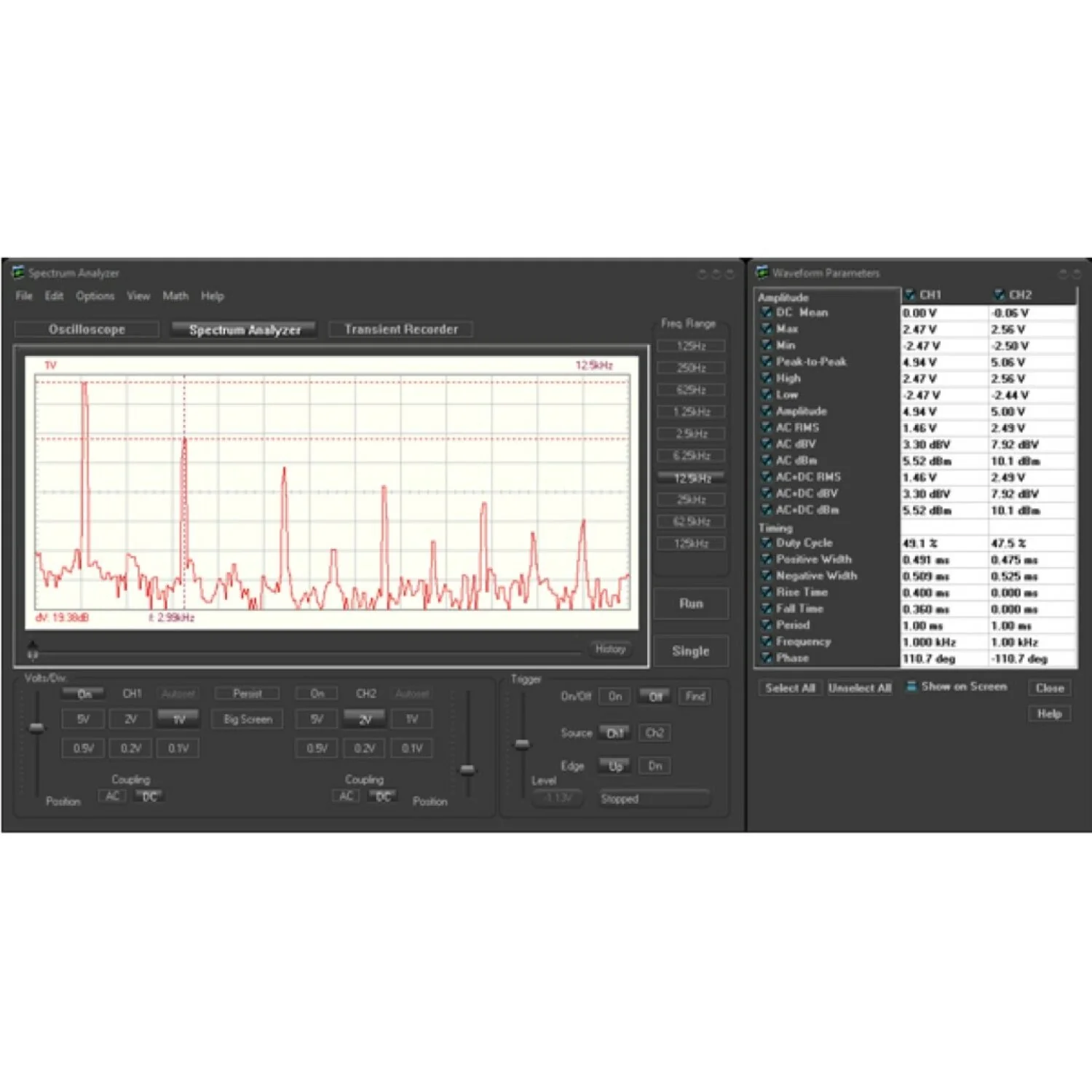 Velleman PCSU02 Mini PC oscilloscope, 2 channels, with USB connection - Image 5