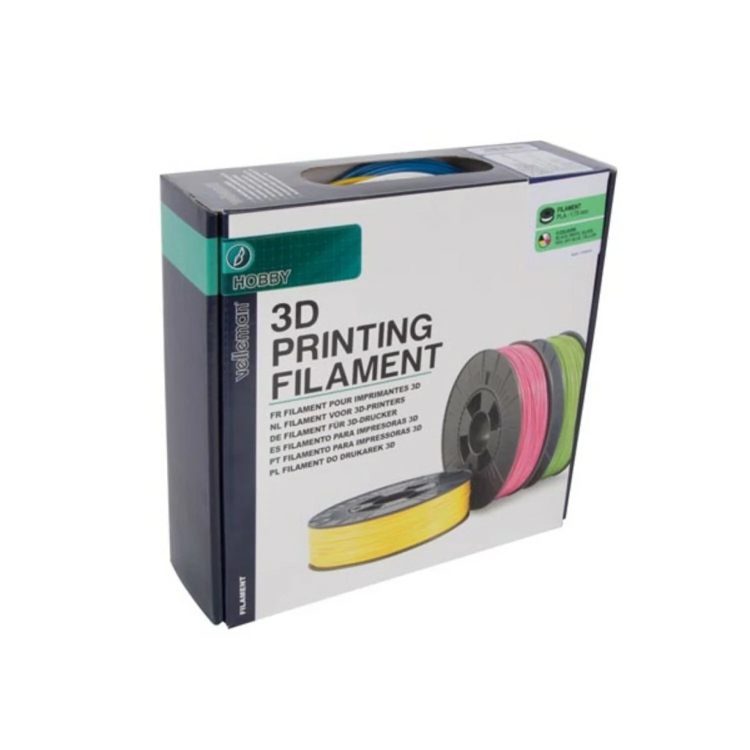 Velleman PLA175SET6 1.75 Mm (1/16") Pla Filament Assortment - 6 Colours - For 3d Printer And 3d Pen - Image 2