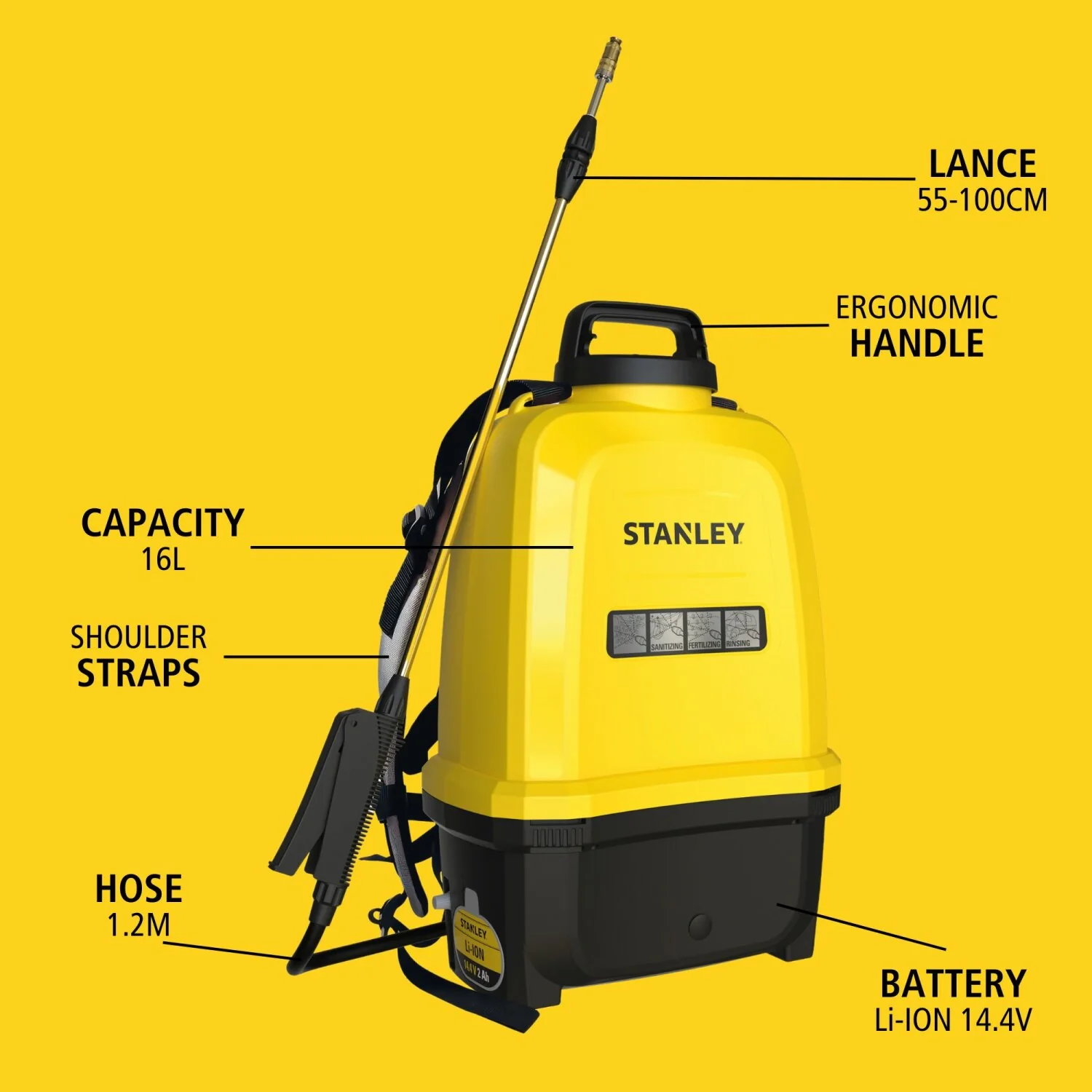 Velleman STN-SP16 Rechargeable Backpack Pressure Sprayer 16L - Image 8