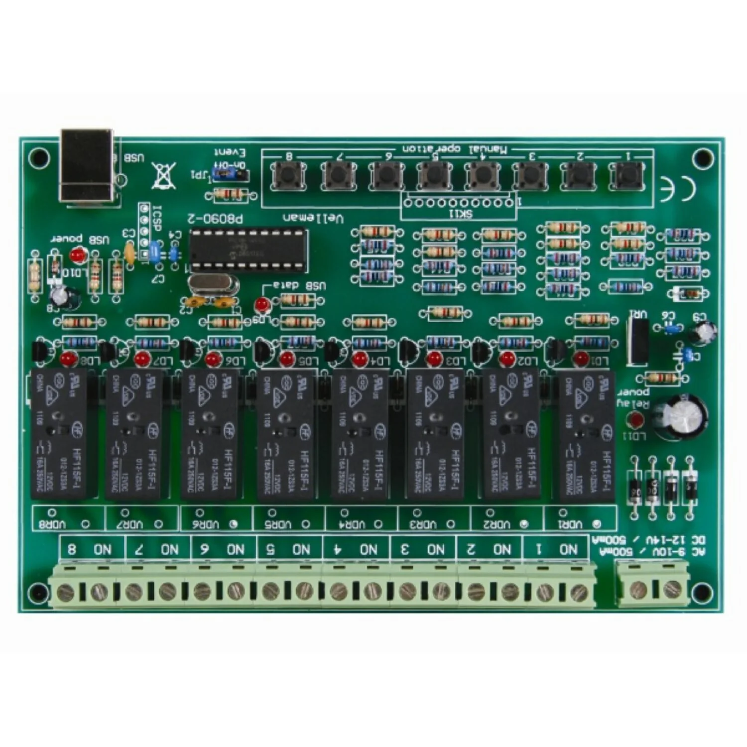 Velleman WMI8090 8-channel Usb Relay Card - Image 6