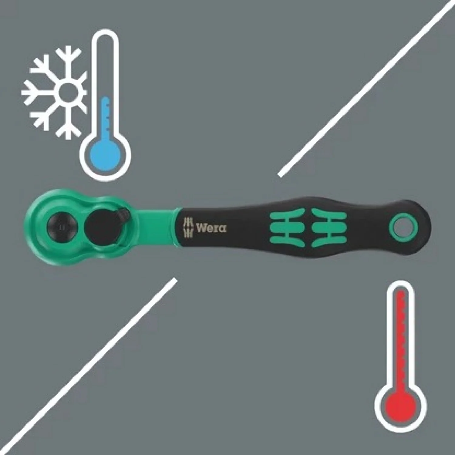 Wera 05004022001 8100 Sa 13 Zyklop Comfort Ratchet Set, Reversing Lever, 1/4" Drive, Metric, 15 Pieces - Image 6