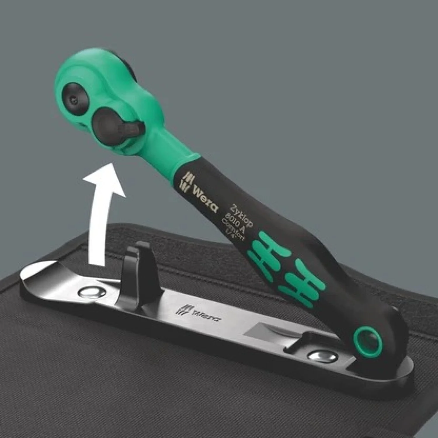 Wera 05004022001 8100 Sa 13 Zyklop Comfort Ratchet Set, Reversing Lever, 1/4" Drive, Metric, 15 Pieces - Image 9