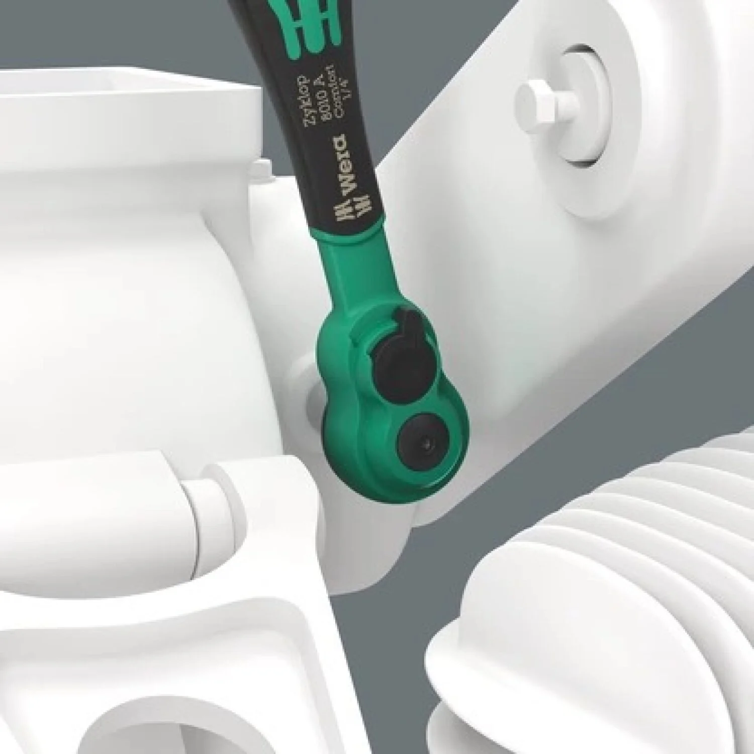 Wera 05005541001 8100 Sa 14 Zyklop Comfort Ratchet Set, Reversing Lever, 1/4" Drive, Metric, 28 Pieces - Image 4