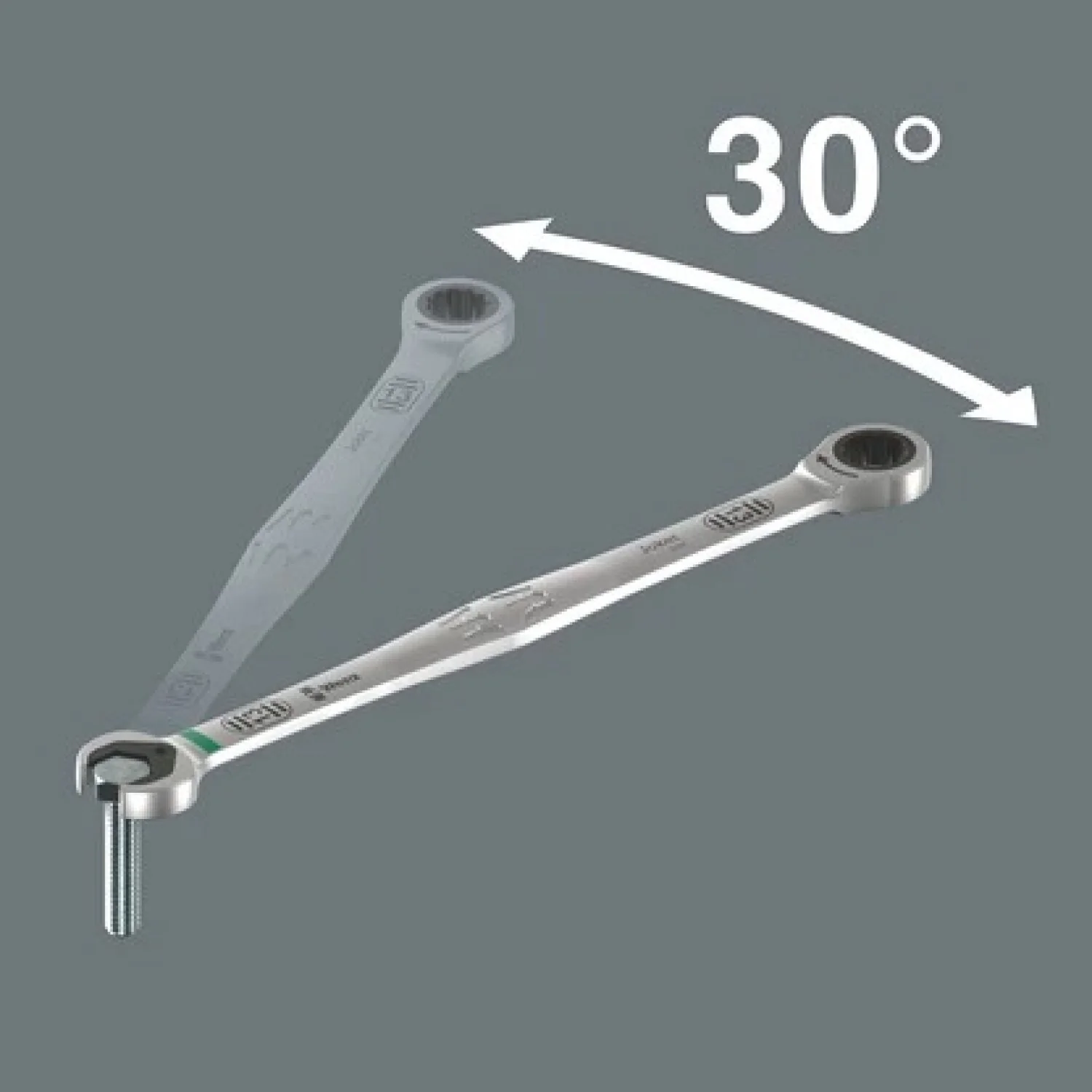 Wera 05020360001 6007 Joker Sb Ring Ratchet Spanner, Long Design, 18 X 334 Mm - Image 5
