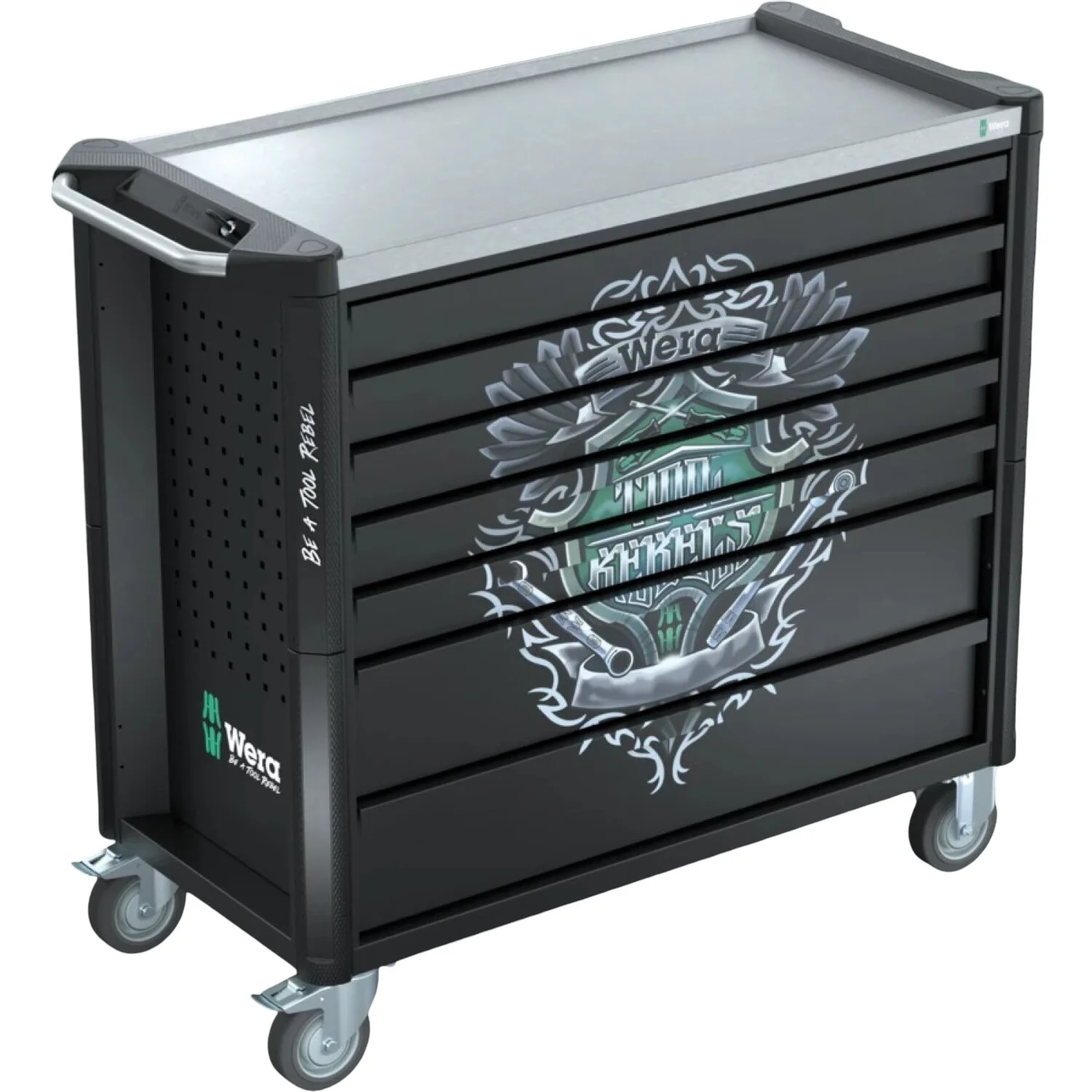 Wera 05150132001 9702 Tool Rebel Roller Cabinet Stainless Xxl 2, 202 Pieces