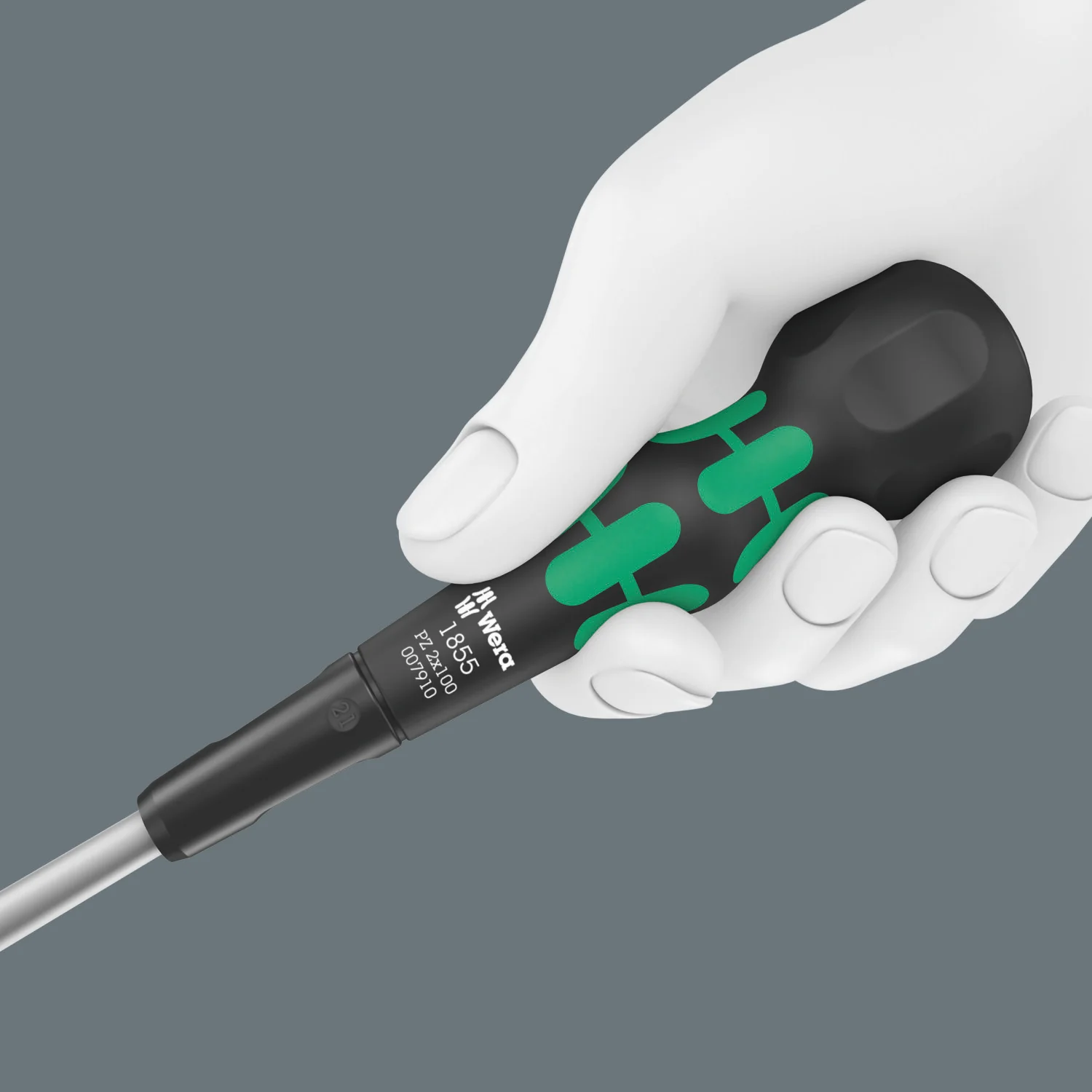 Wera 1855 PZ Kraftform Ball-Grip Pozidriv-Head Screwdriver, PZ2 x 100 mm - Image 3