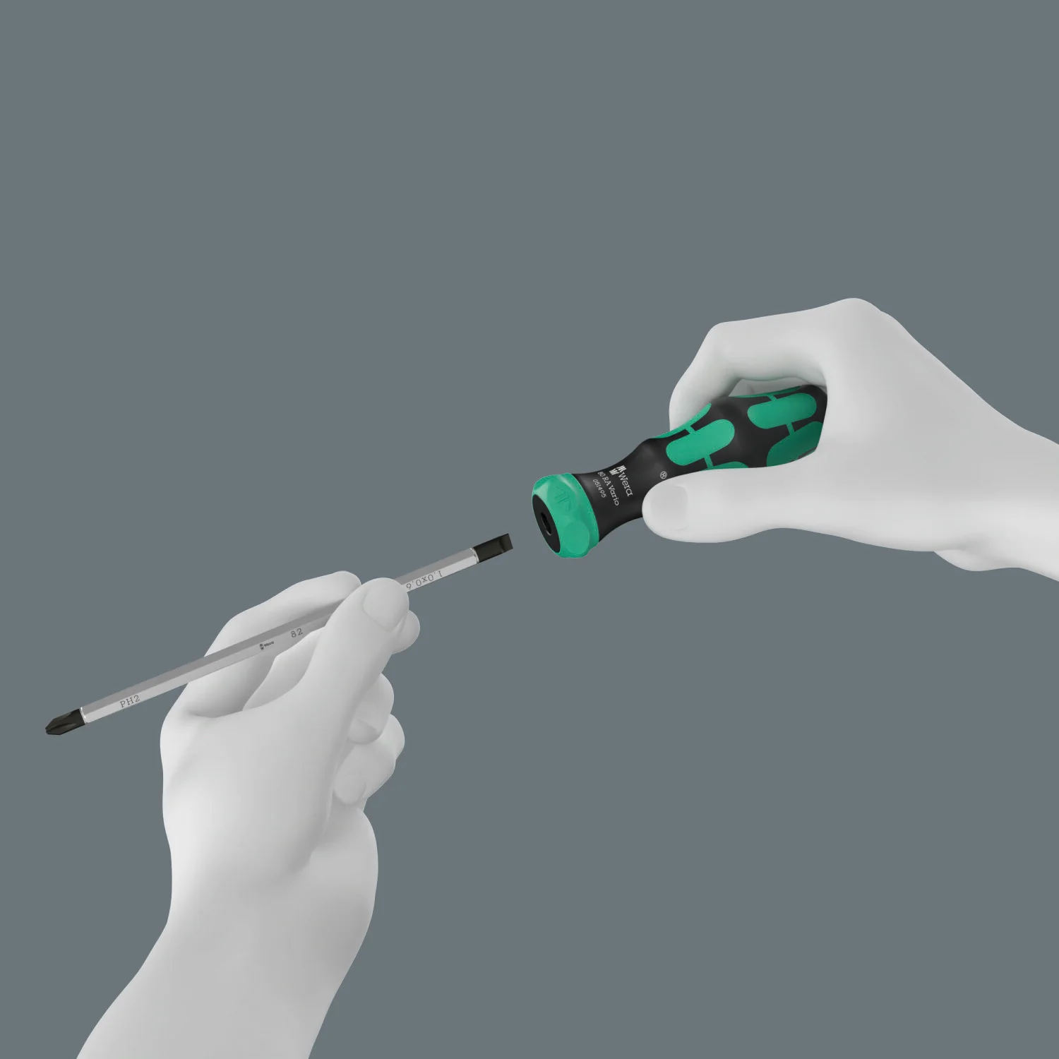 Wera 80 RA Vario Blade Holding Handle with Ratchet Functionality - Image 2