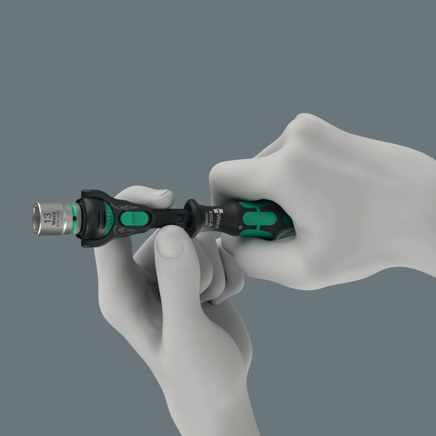 Wera 8000 A Black Edition Zyklop Speed Ratchet with 1/4" Drive - Image 6