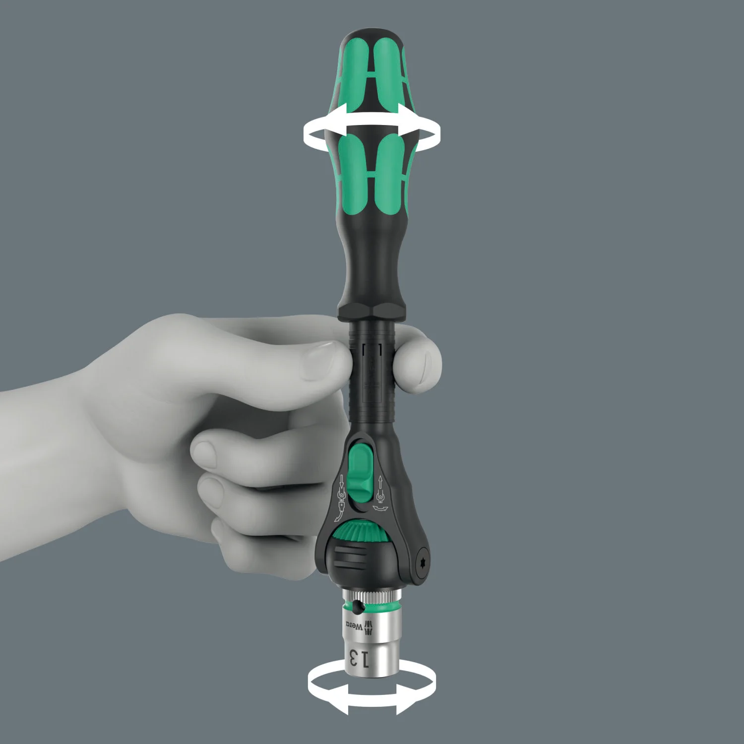 Wera 8000 A Black Edition Zyklop Speed Ratchet with 1/4" Drive - Image 8