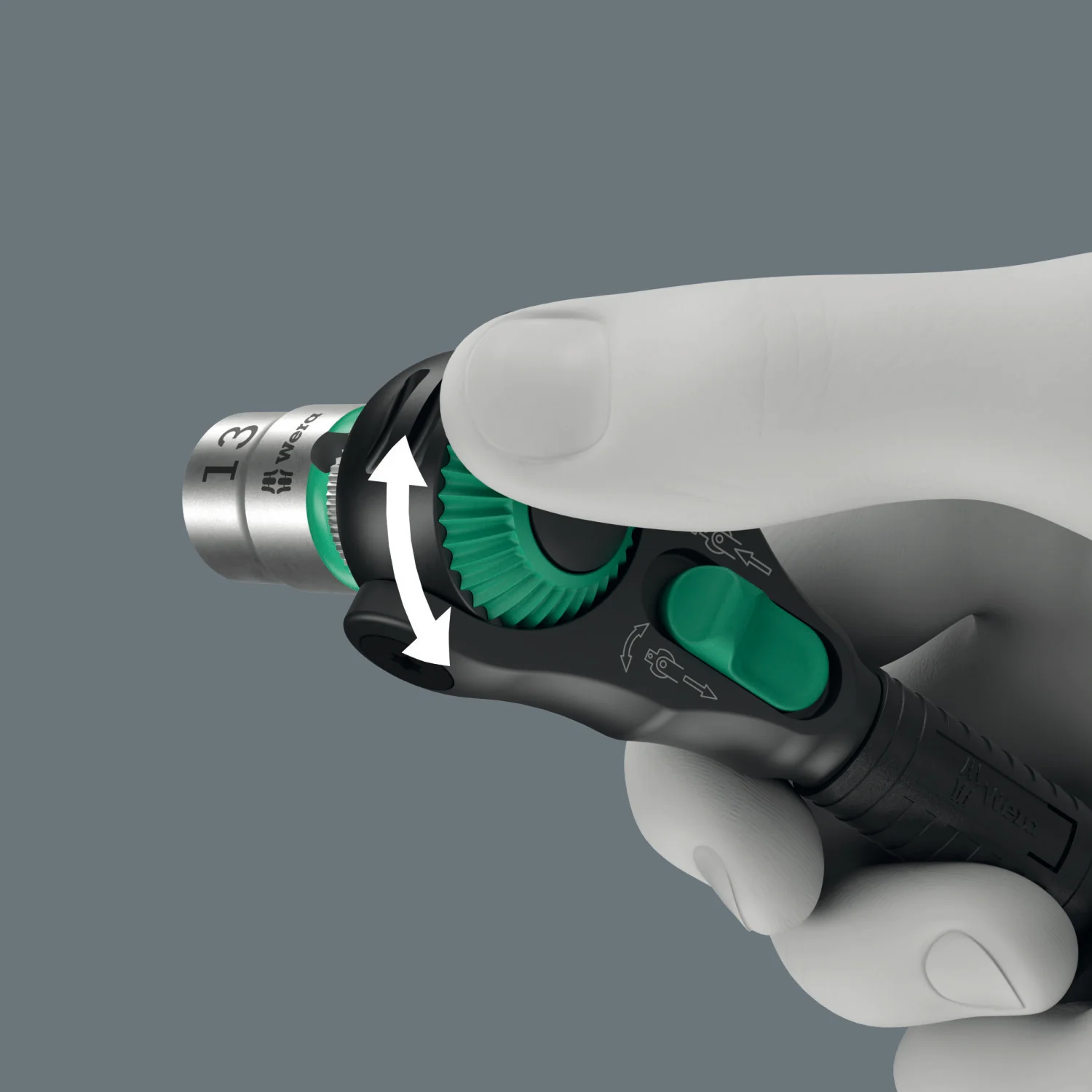 Wera 8000 C Black Edition Zyklop Speed Ratchet with 1/2" Drive - Image 10